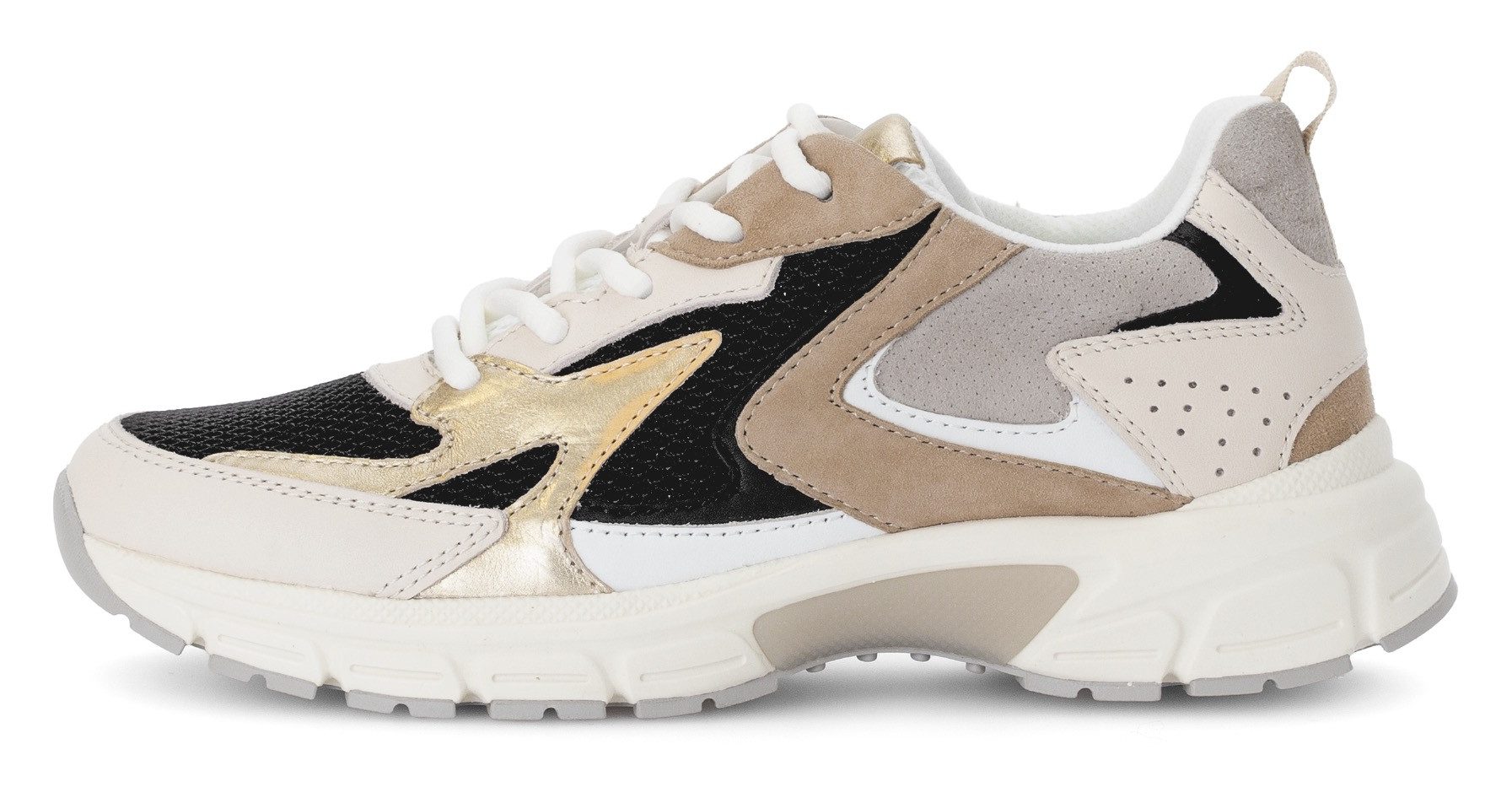 Gabor Sneakers met sleehak Florence , vrijetijdsschoen, lage schoen, veterschoen in comfortwijdte g (= breed)