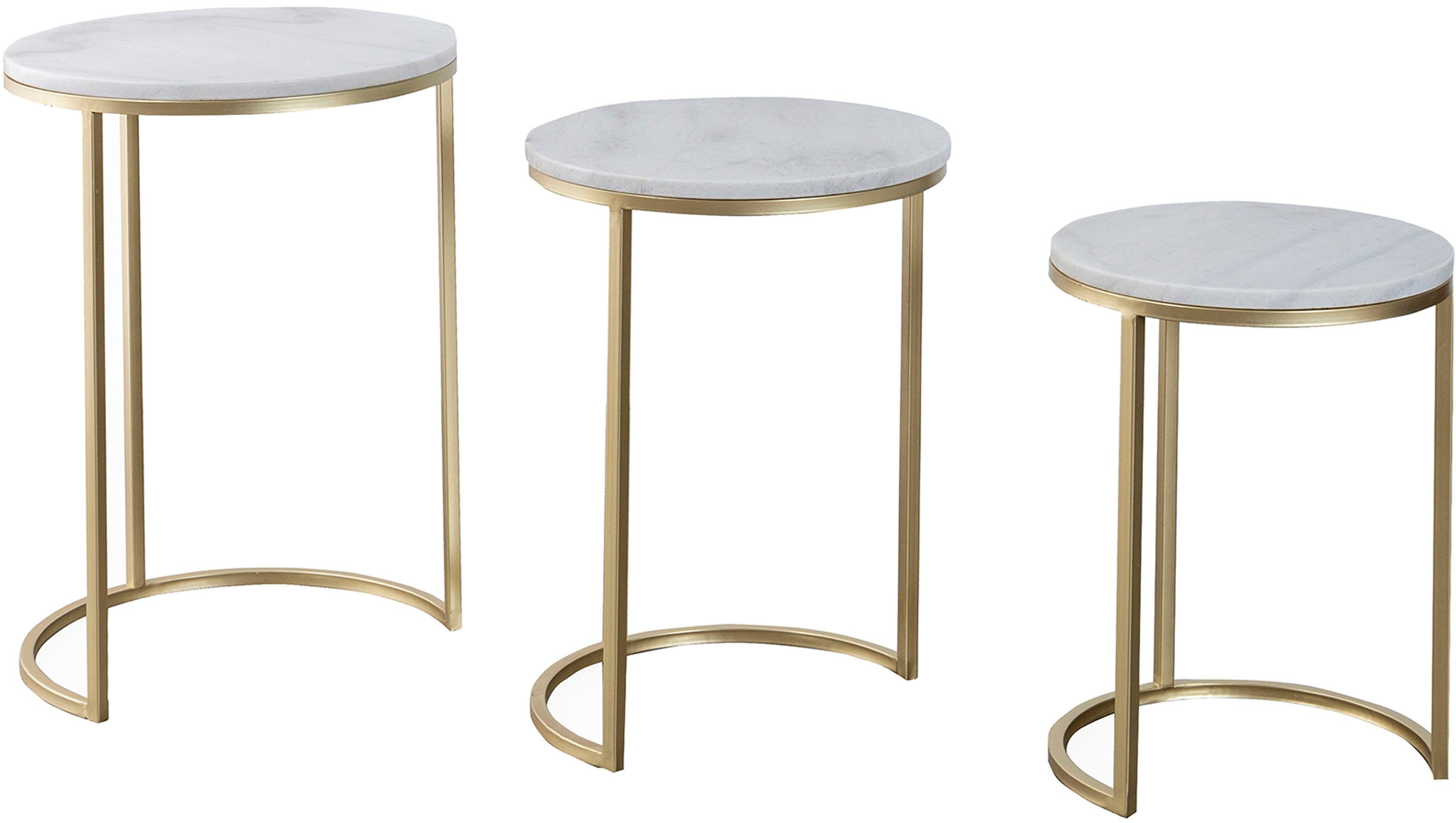 Kayoom Bijzettafel Tria 125 3-delige set, fascinerend en verfrissend (set, 3 stuks) bijzettafels wit