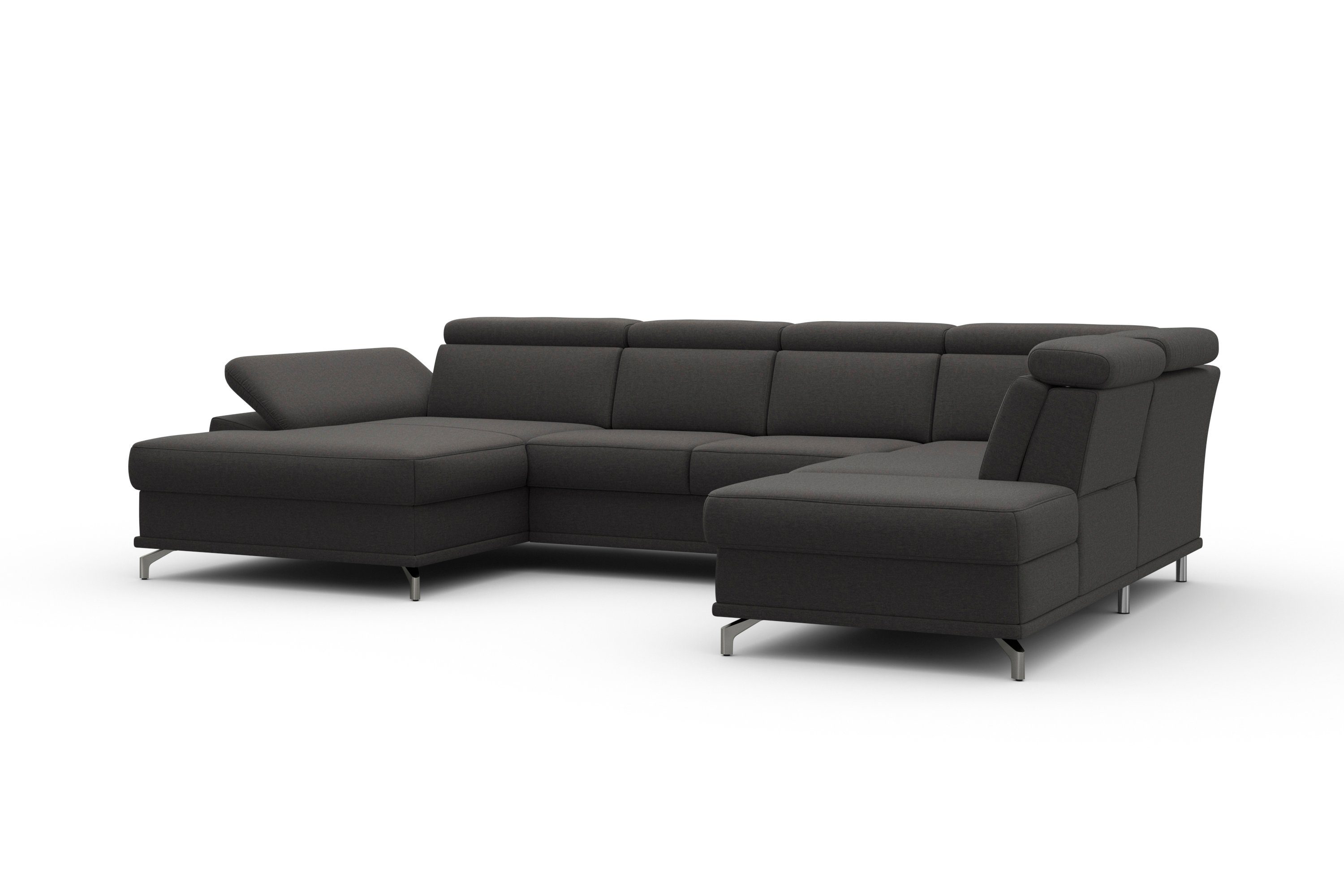 sit&more Zithoek Cabrio U-vorm, met zitdiepteverstelling, arm- en hoofdsteunverstelling