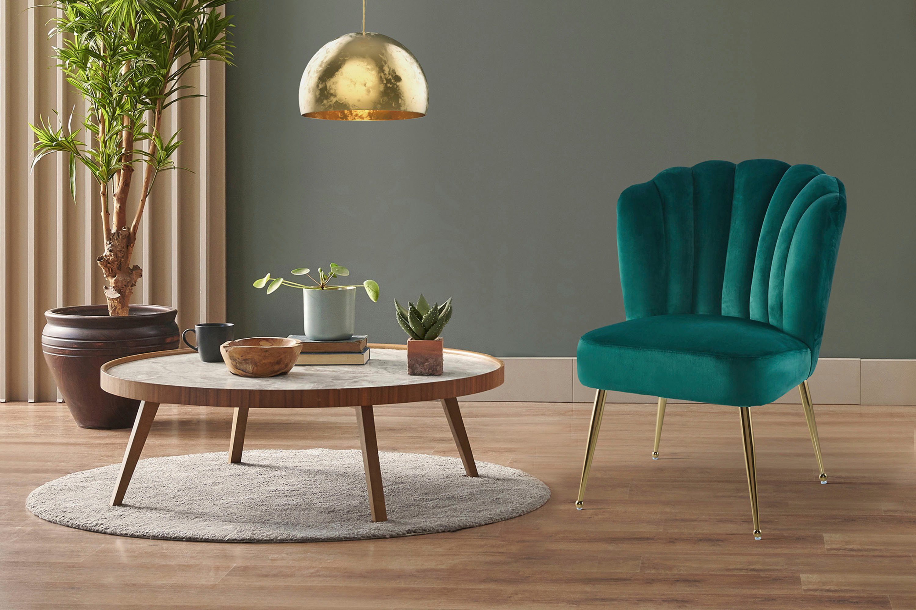 Kayoom Eetkamerstoel Stoel Pippa, rugleuning in retro-stijl, opvallende rugleuning fluweelzachte bekleding, eyecatcher in de ruimte, opvallende rugleuning (1 stuk)