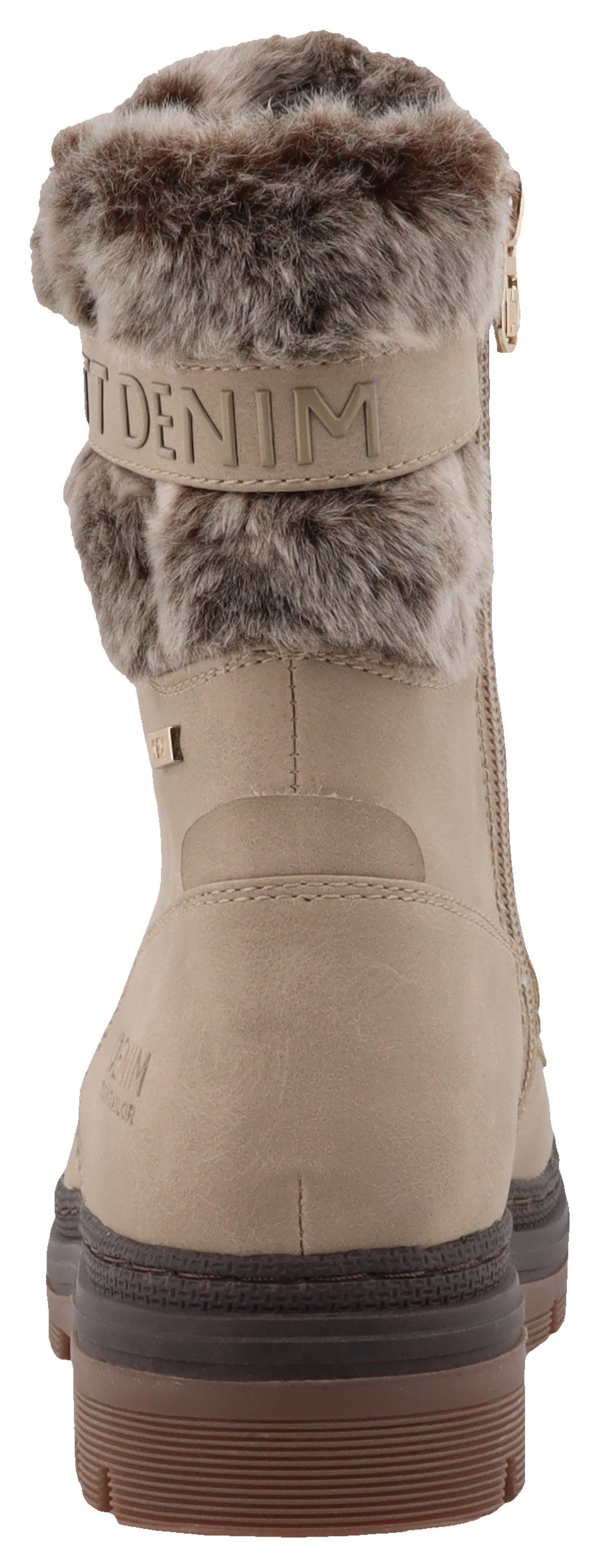 Tom Tailor Winterlaarzen winter-enkellaars, veterschoenen met binnenrits, comfortabele vorm