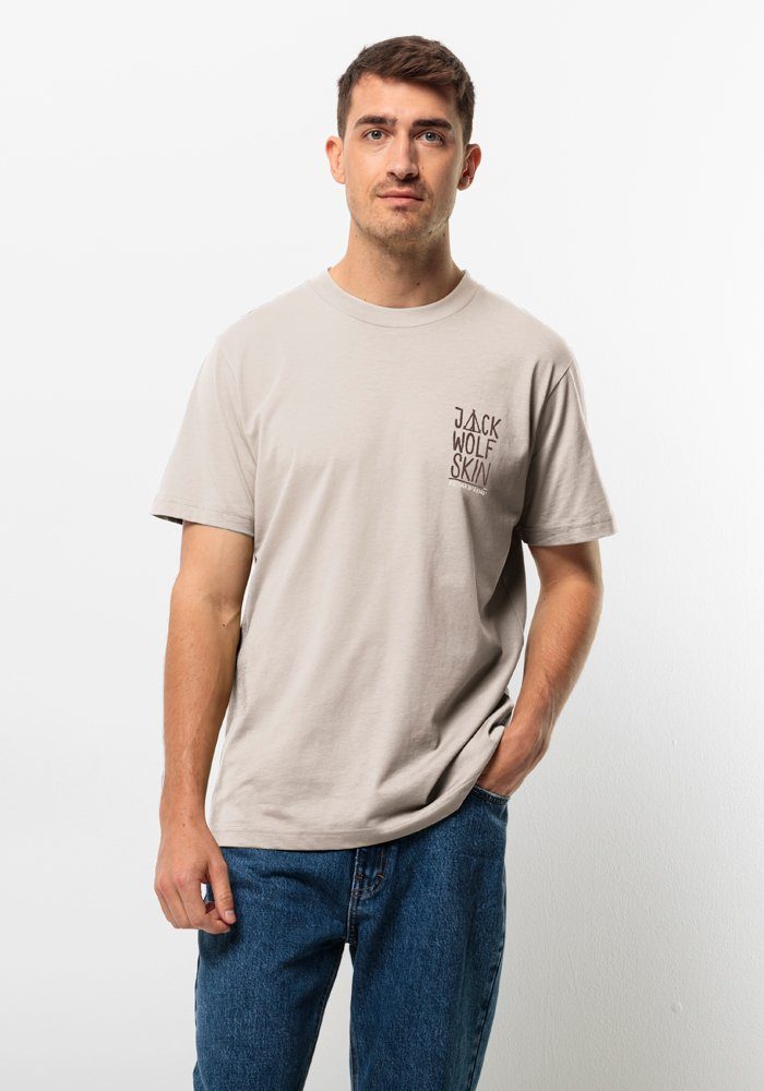Jack Wolfskin Jack Tent T-Shirt Men Heren T-shirt van biologisch katoen XL sea shell sea shell