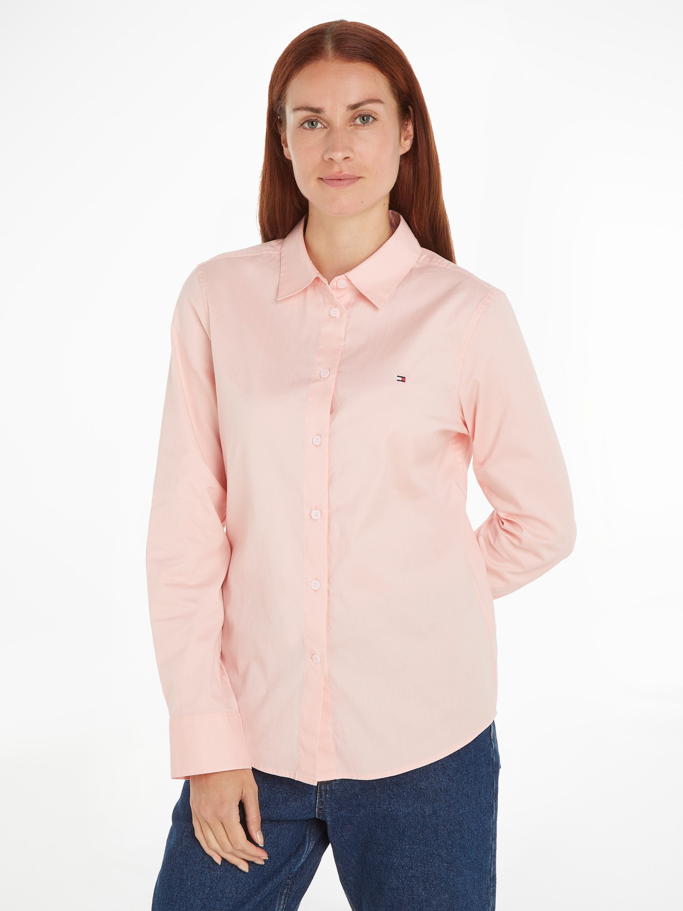 Tommy Hilfiger Overhemdblouse STRETCH OXFORD REGULAR SHIRT