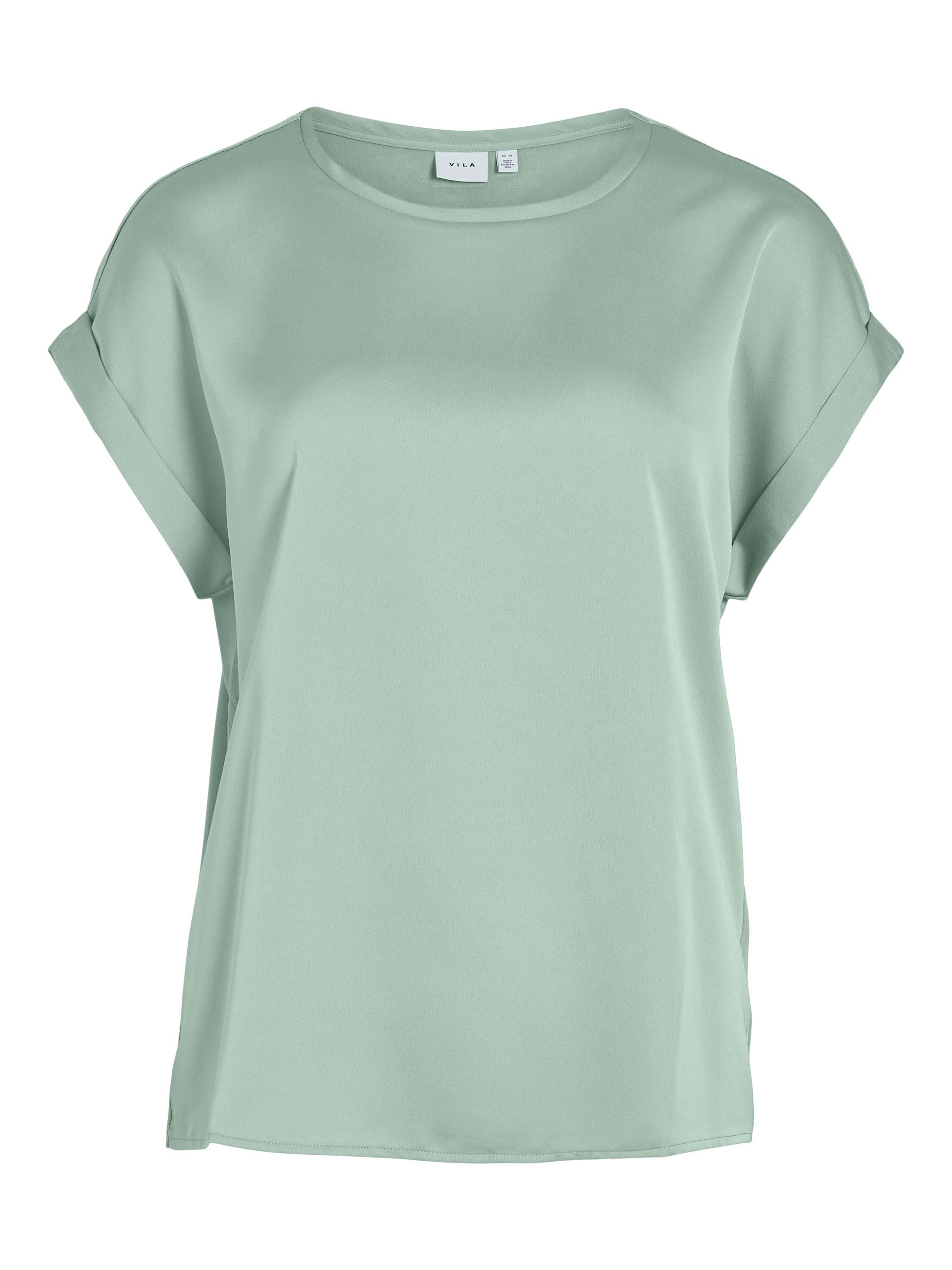 Vila Shirt met korte mouwen VIELLETTE S/S SATIN TOP - NOOS