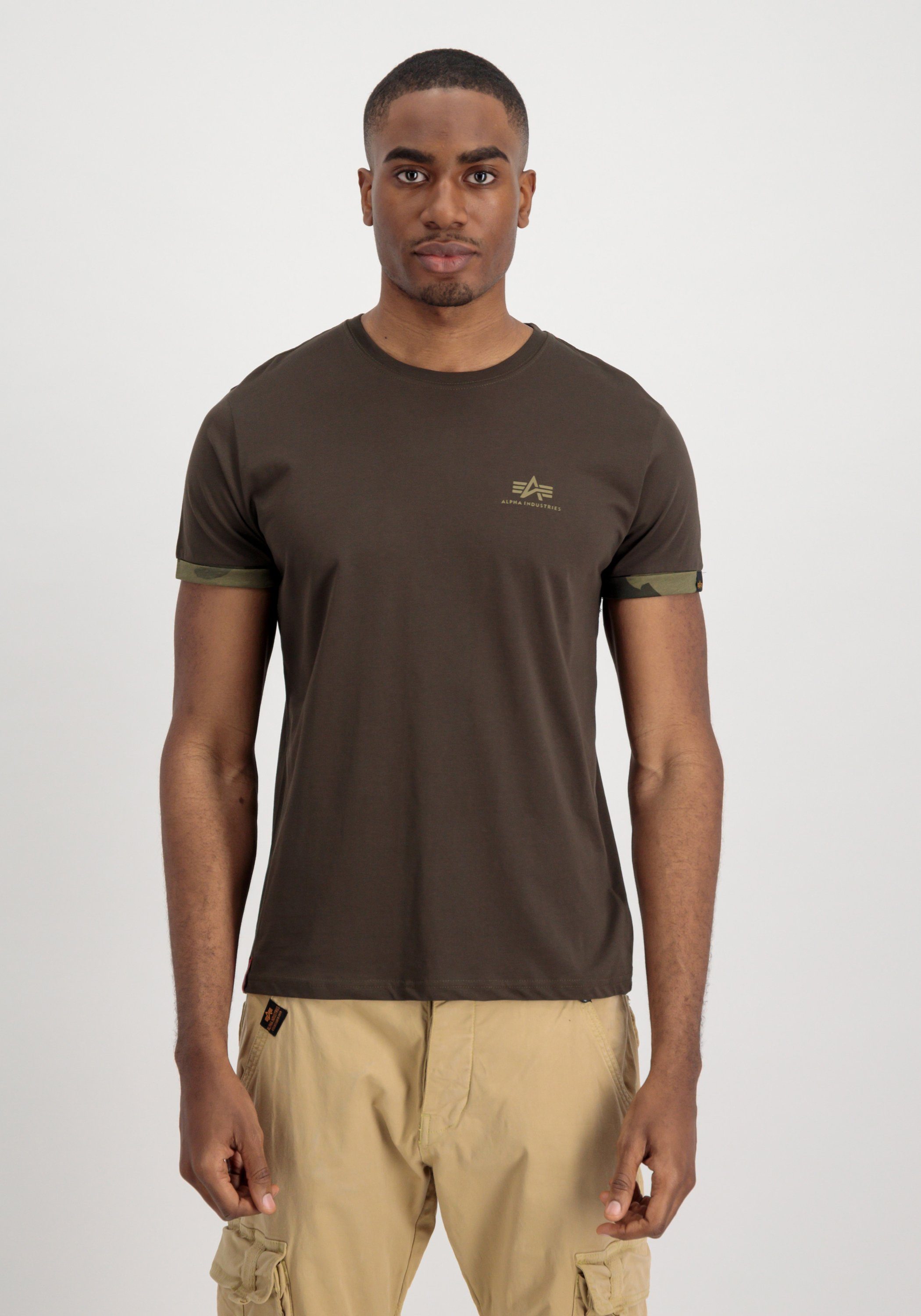 Alpha Industries T-shirt Men T-Shirts Roll-Up Sleeve T