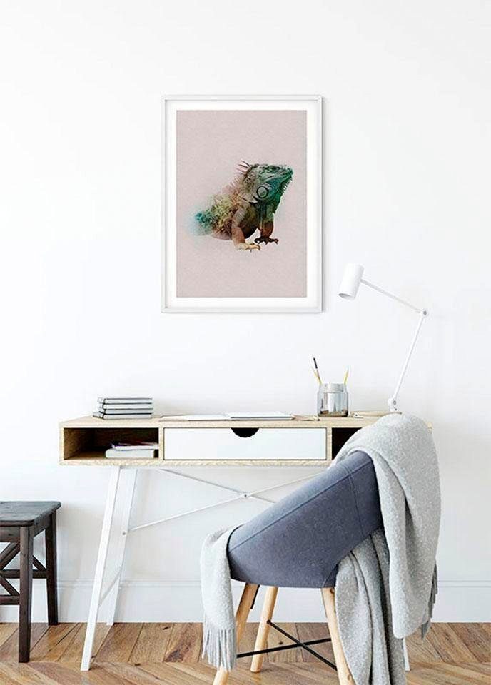 Komar Wanddecoratie Animals Paradise Iguana Wanddecoratie - zonder lijst (1 stuk)