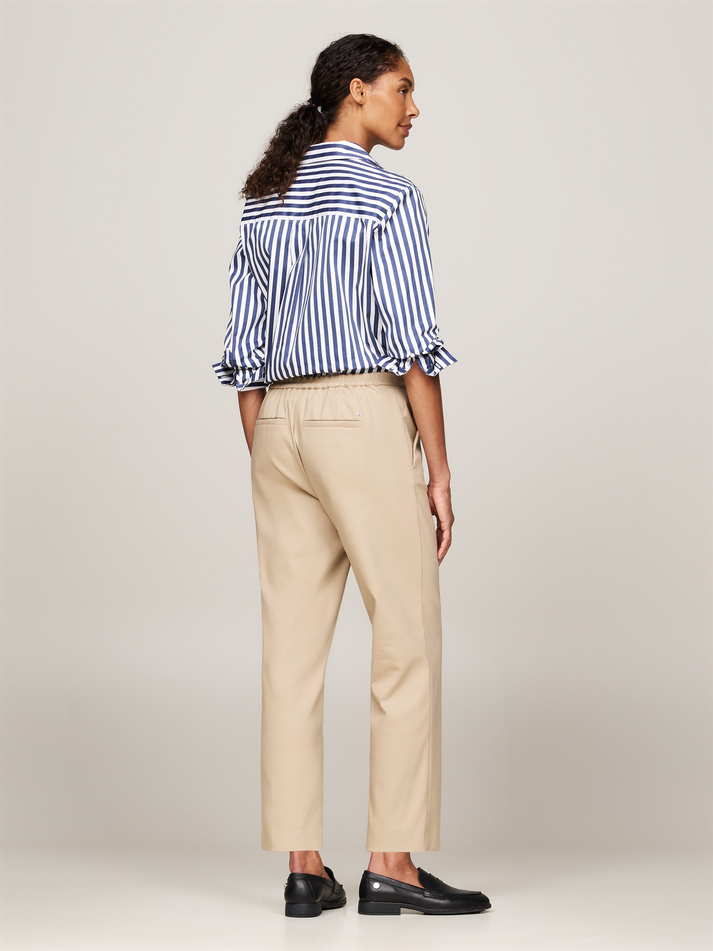 Tommy Hilfiger Chino met logo-stiksel elastische pull-on broek