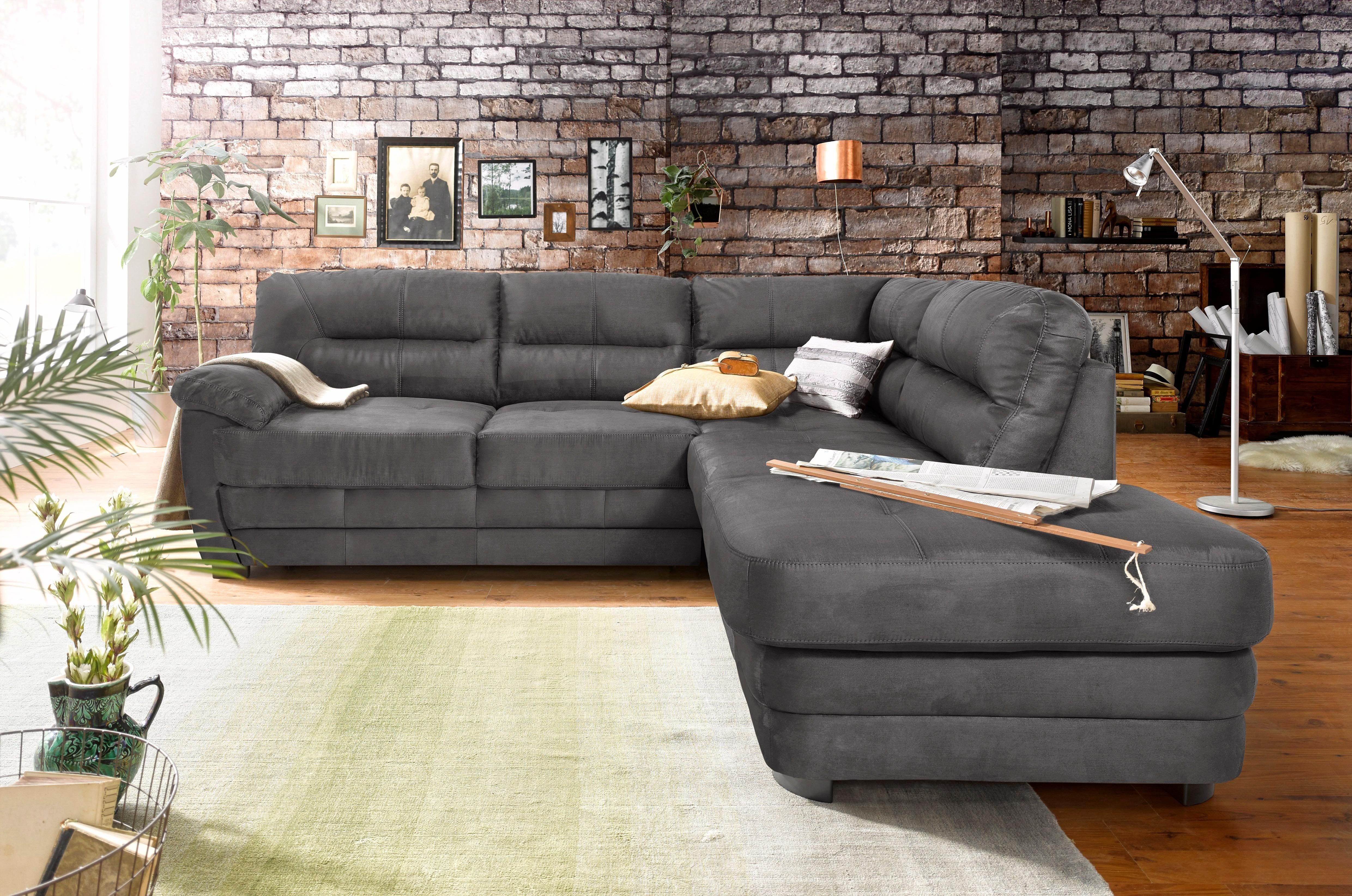 COTTA Zithoek Royale L-vorm Set bestaande uit: hoekbank & hocker (set) grijs, zithoeken, 250 cm