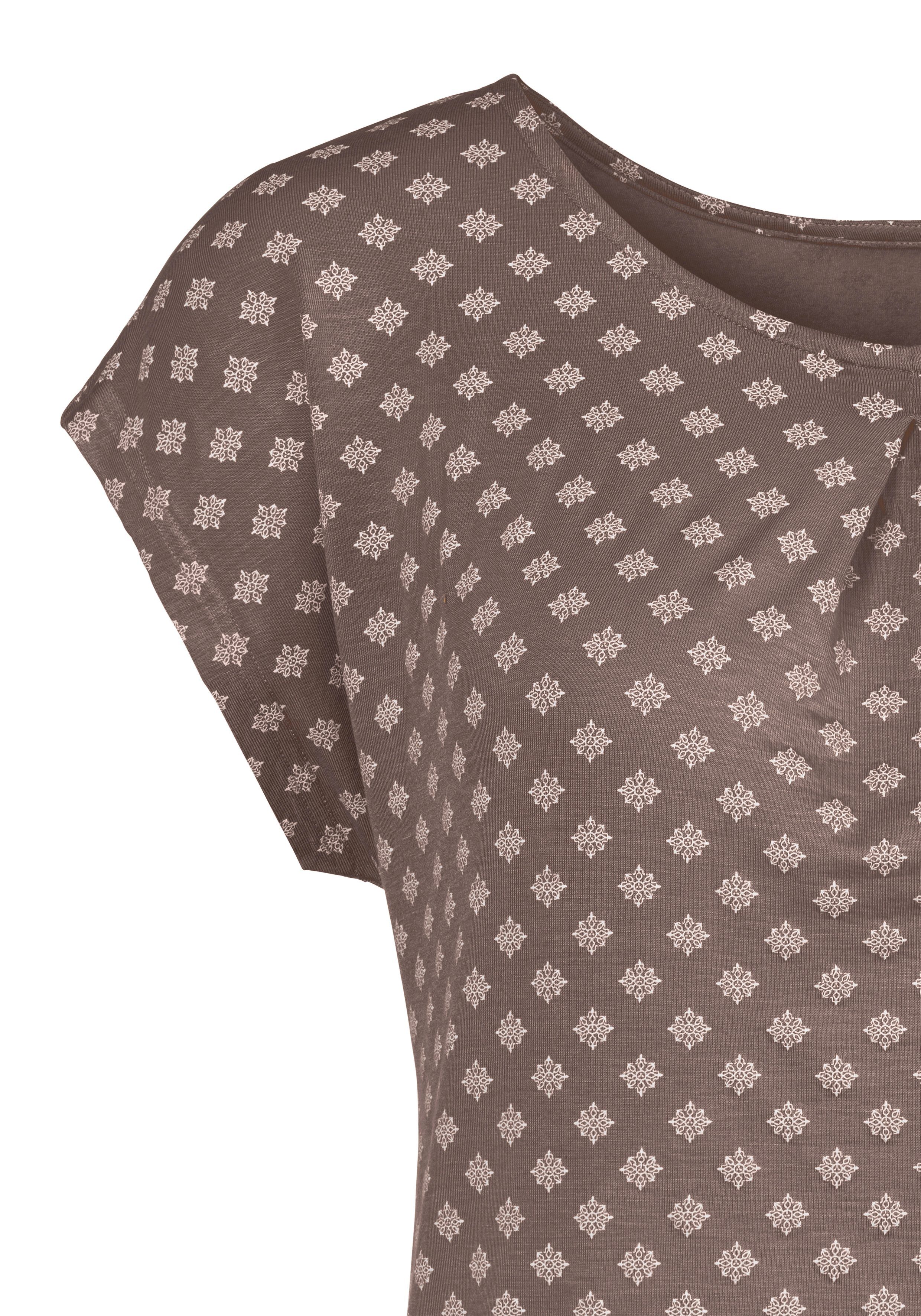 Lascana Shirt met korte mouwen Met stolpplooi bij de hals (2-delig, Set van 2)