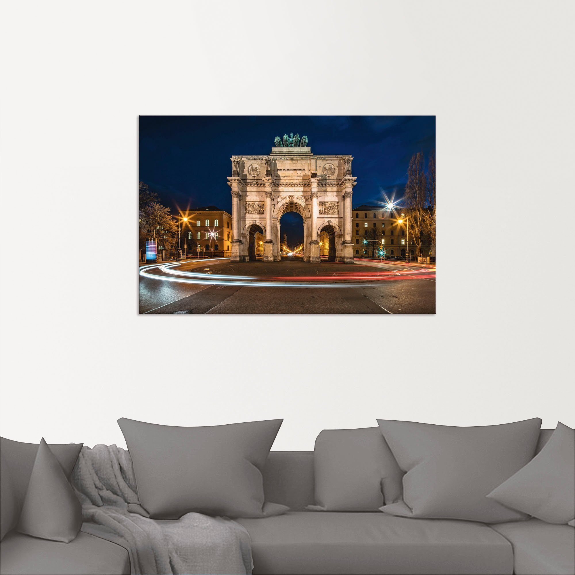 Artland Artprint Poort der Overwinning München, Duitsland als artprint van aluminium, artprint voor buiten, artprint op linnen in verschillende maten