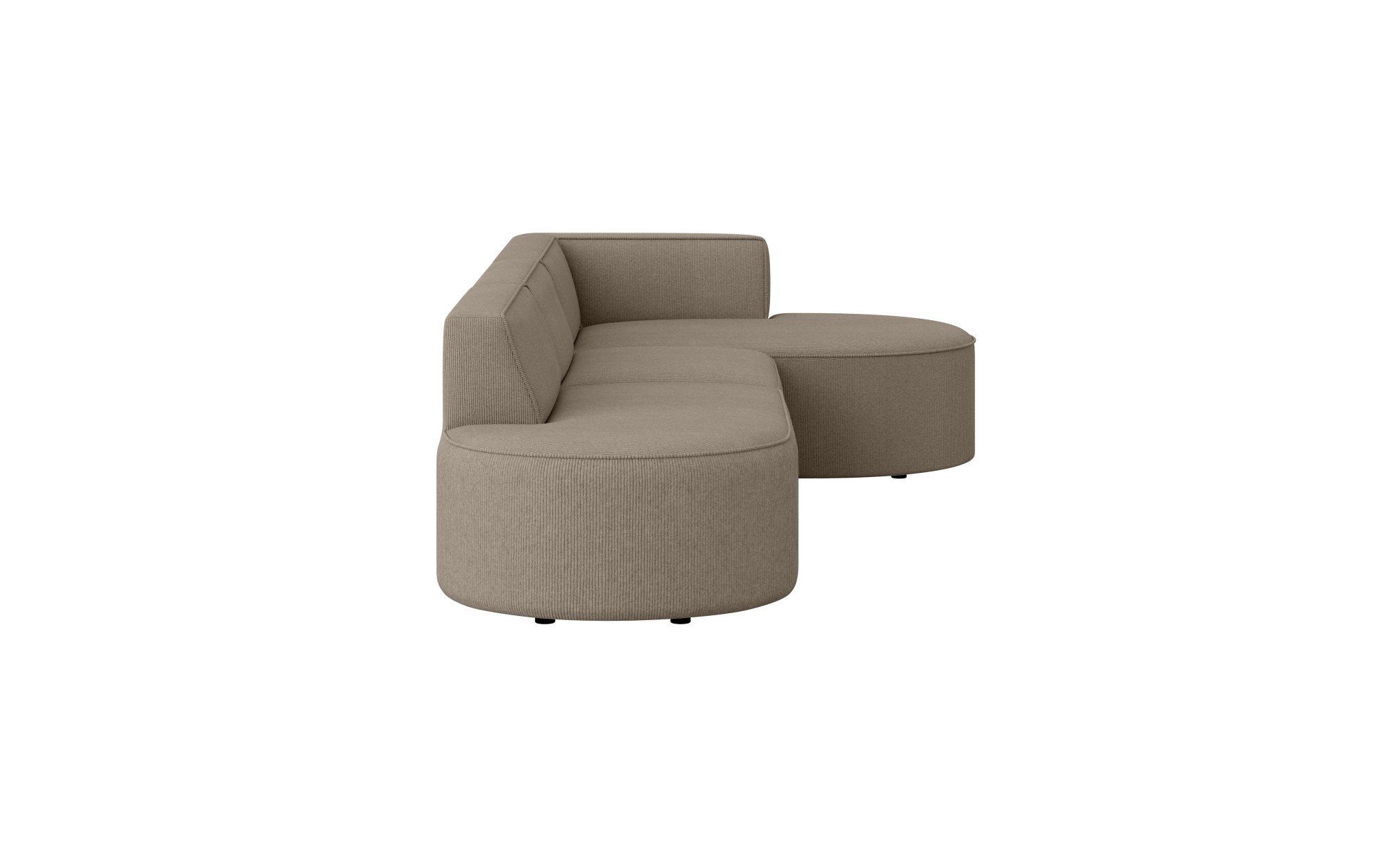 andas Hoekbank EIVIND designerbank met ottomane rechts/links, B/D/H: 343/159/72 cm