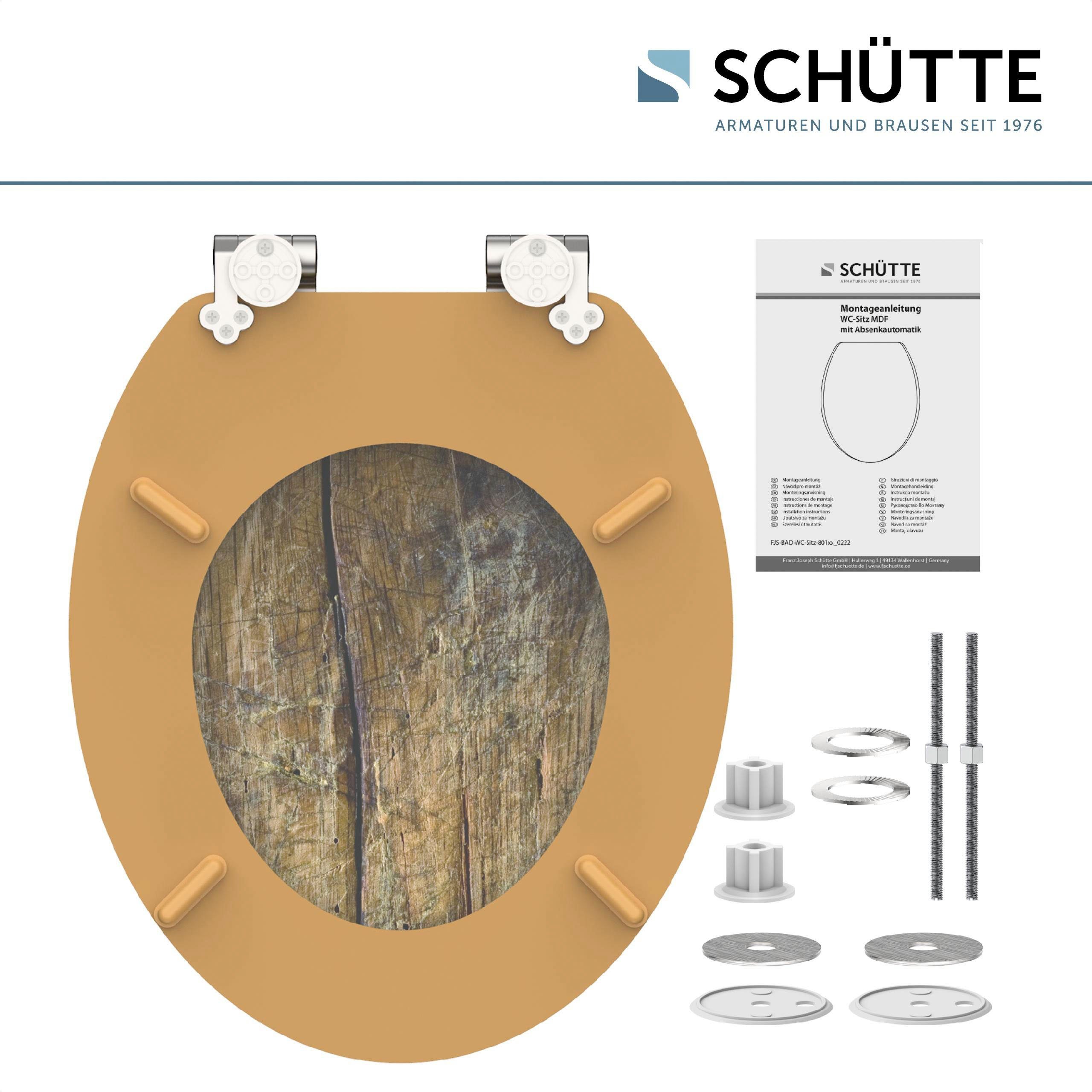 Schütte Toiletzitting Solid Wood met softclosemechanisme en houten kern, mdf