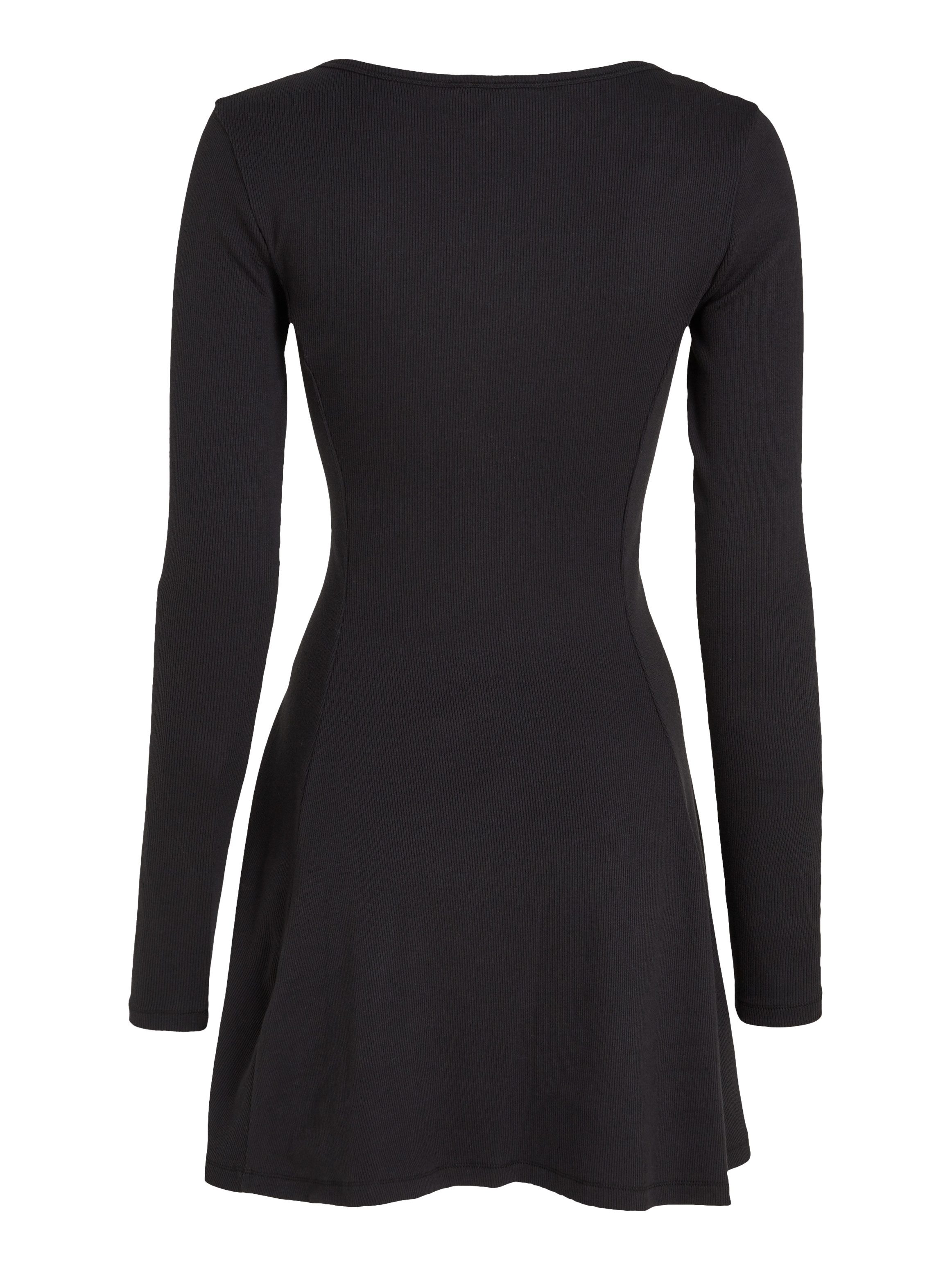 TOMMY JEANS Blousejurk TJW HENLEY FLARE DRESS