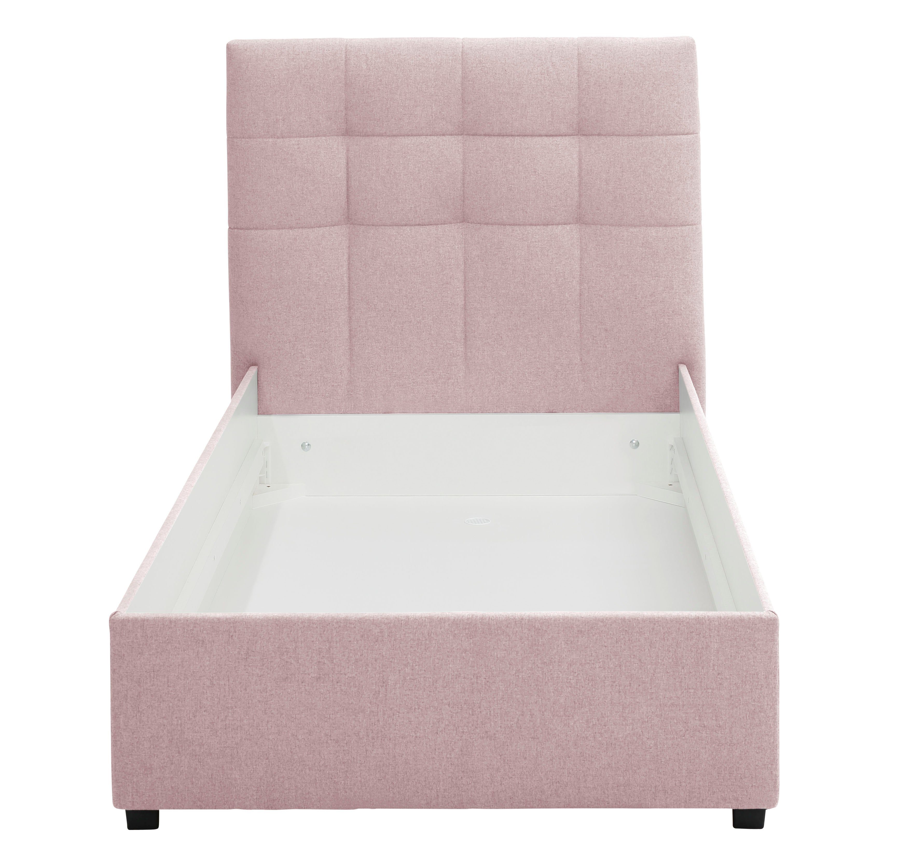 Lüttenhütt Gestoffeerd bed Endres met bedkist, naar keuze zonder matras/lattenbodem of incl. matras