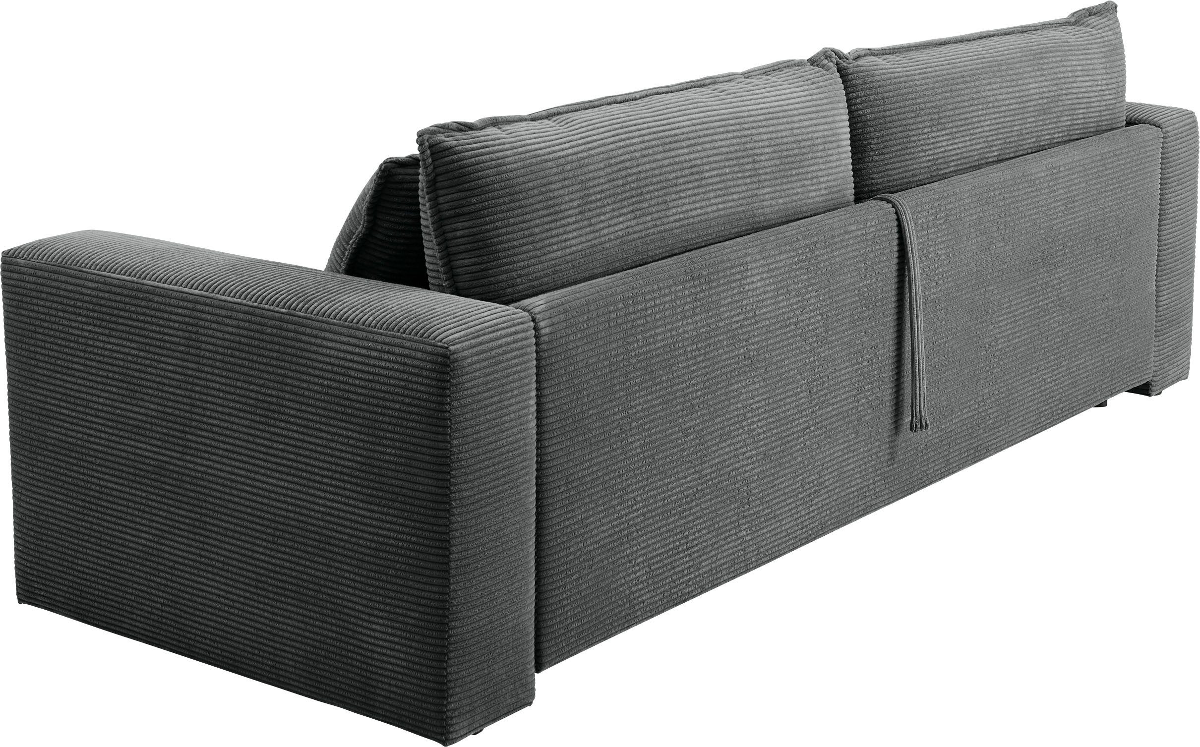 Places of Style Zithoek PIAGGE 3-zitsbank met slaapfunctie en loveseat-hocker als set (2-delig)