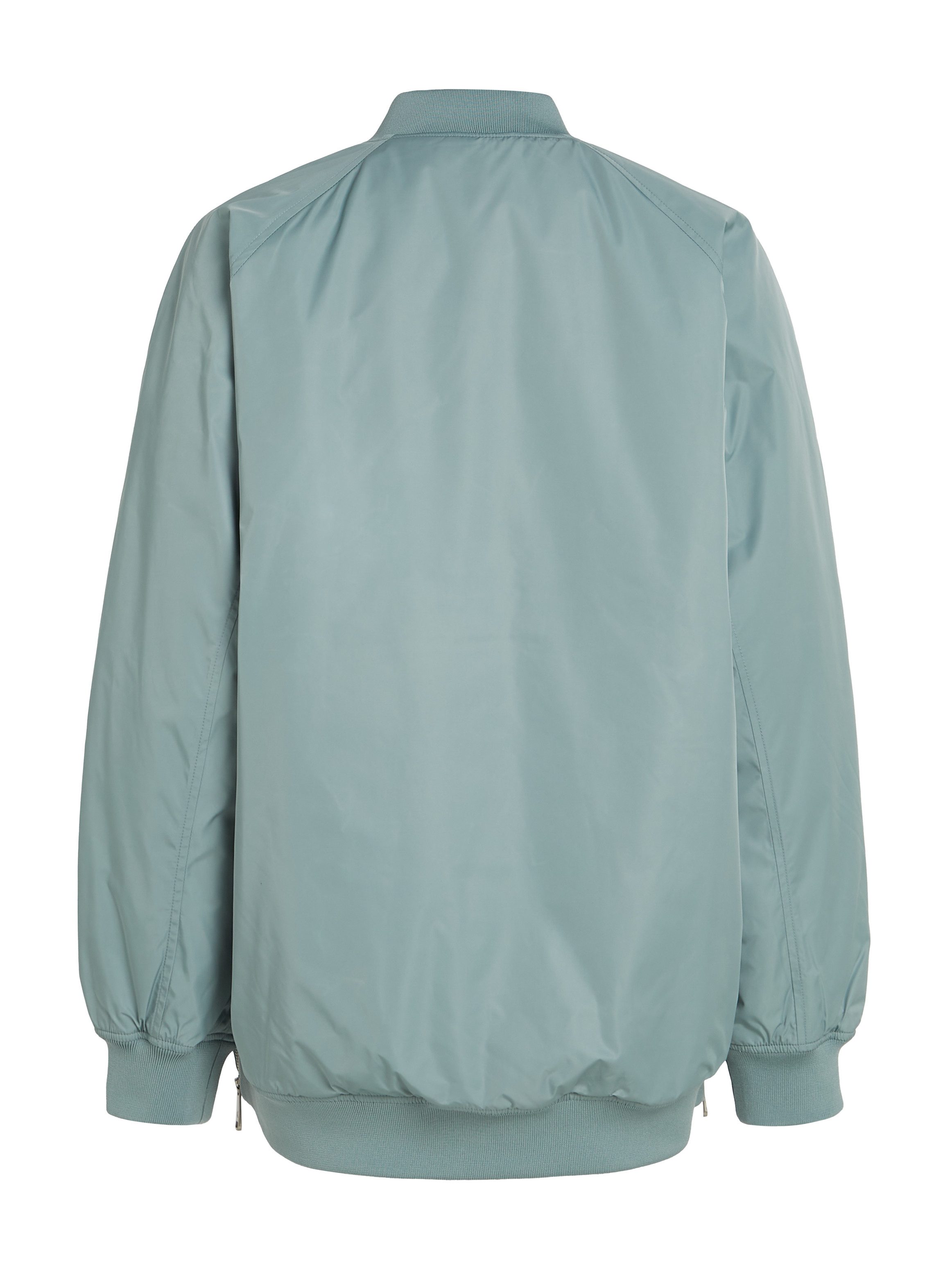 Calvin Klein Bomberjack LONG BOMBER met logo-opdruk, tailleafsluiting versmald door elastiek