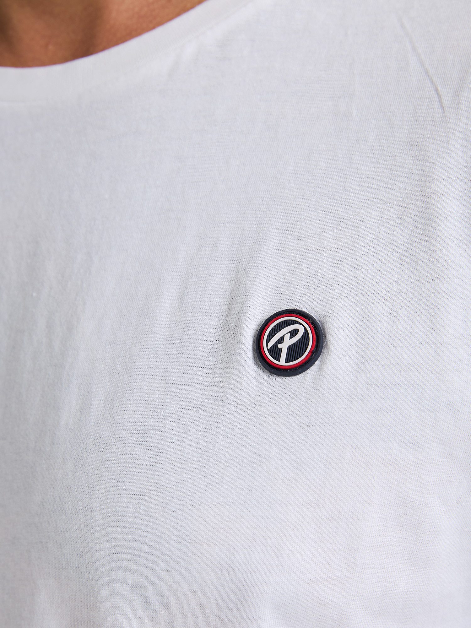 Petrol Industries Shirt met ronde hals met geborduurd logo