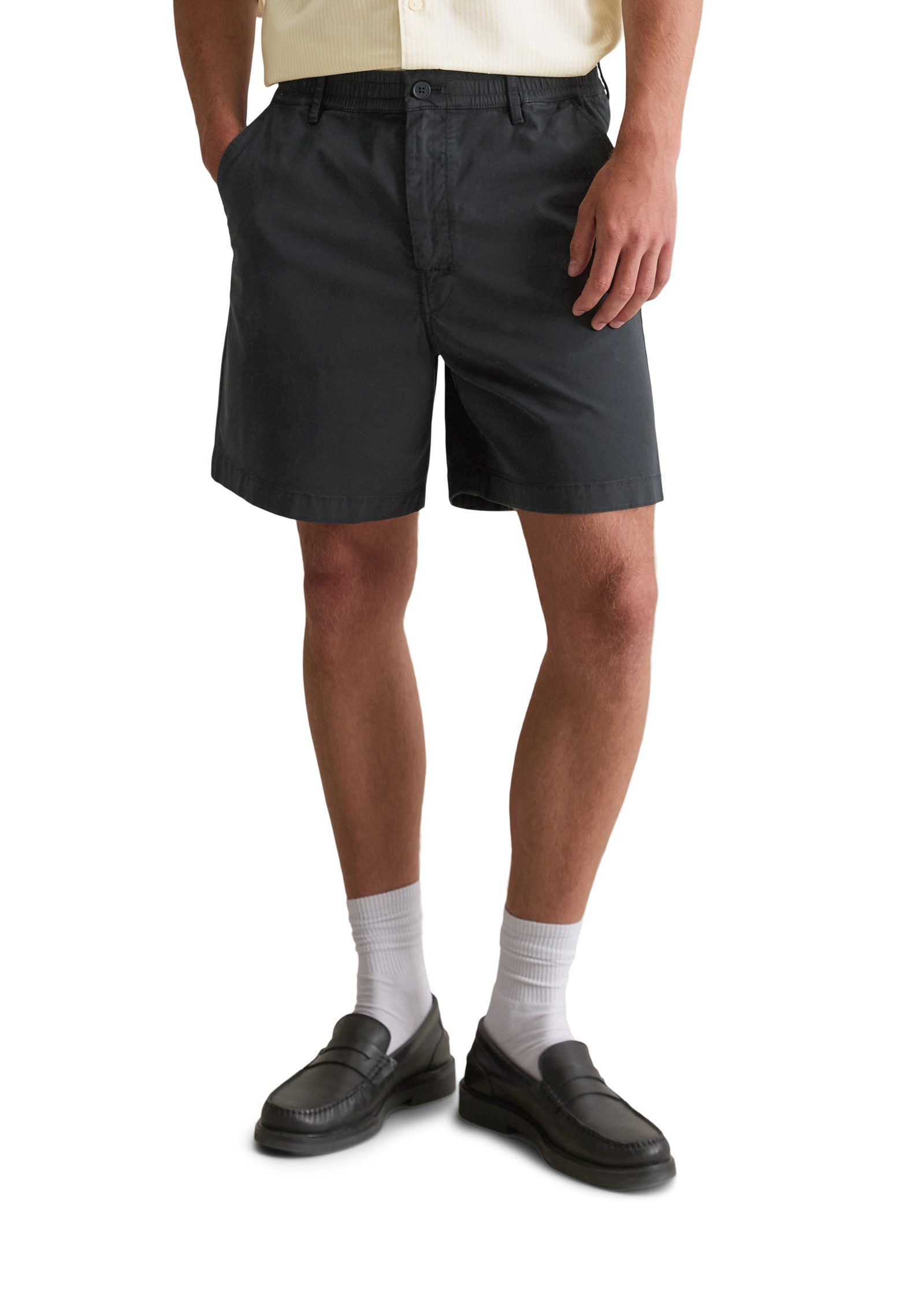 Marc O'Polo DENIM Short elastische twill, regular, tailleband elastisch heren bermuda broeken maat L blauw