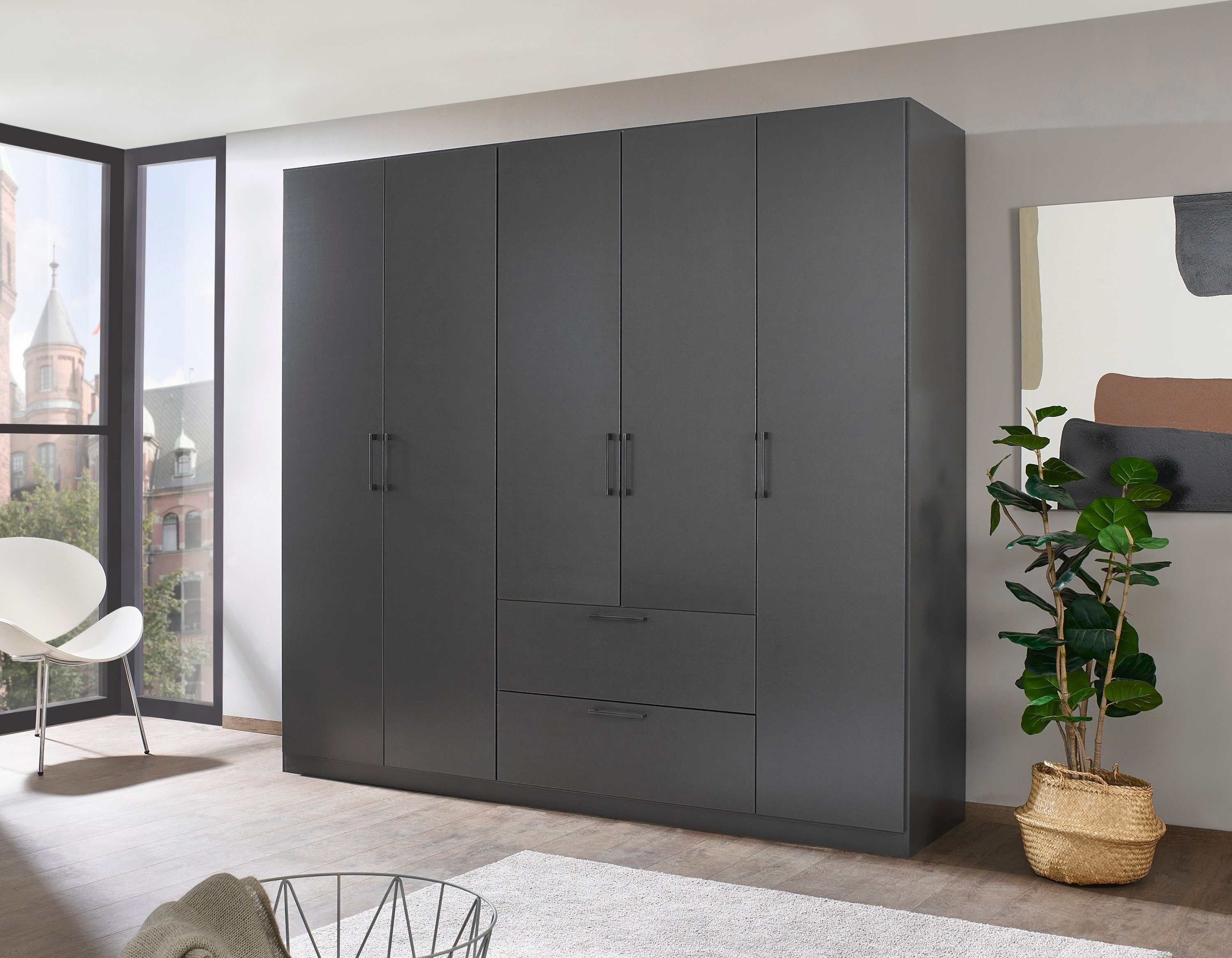 Slaapkamerserie Compleet slaapkamer Challenger (Set van 4 delen) Kast 2 breedtes, bed 3 breedtes, 2 nachttafels MADE IN GERMANY