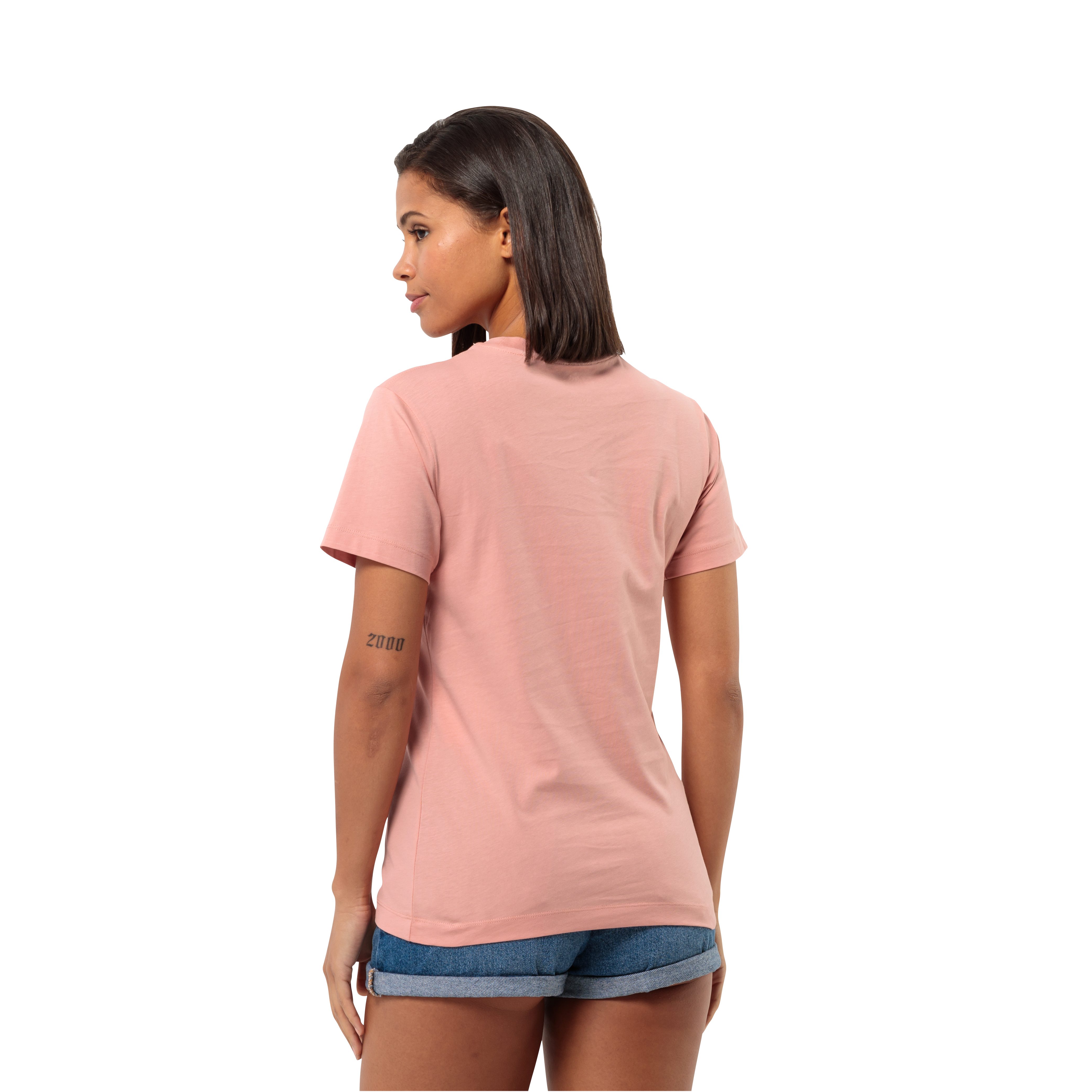Jack Wolfskin T-shirt ESSENTIAL T W zacht klassiek t-shirt van ademende bio-katoen