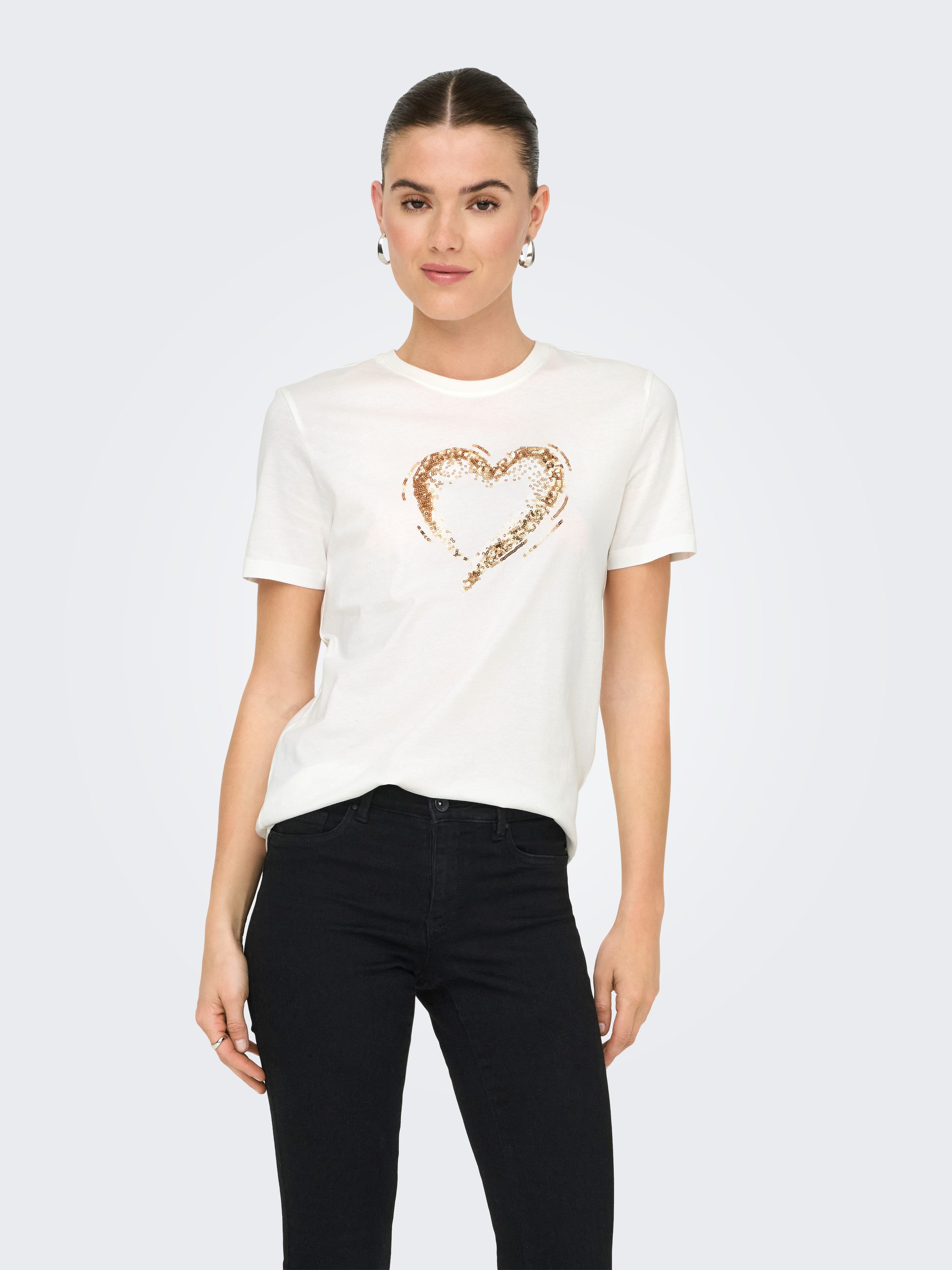Only T-shirt ONLMARCY S/S BOX TOP CC JRS