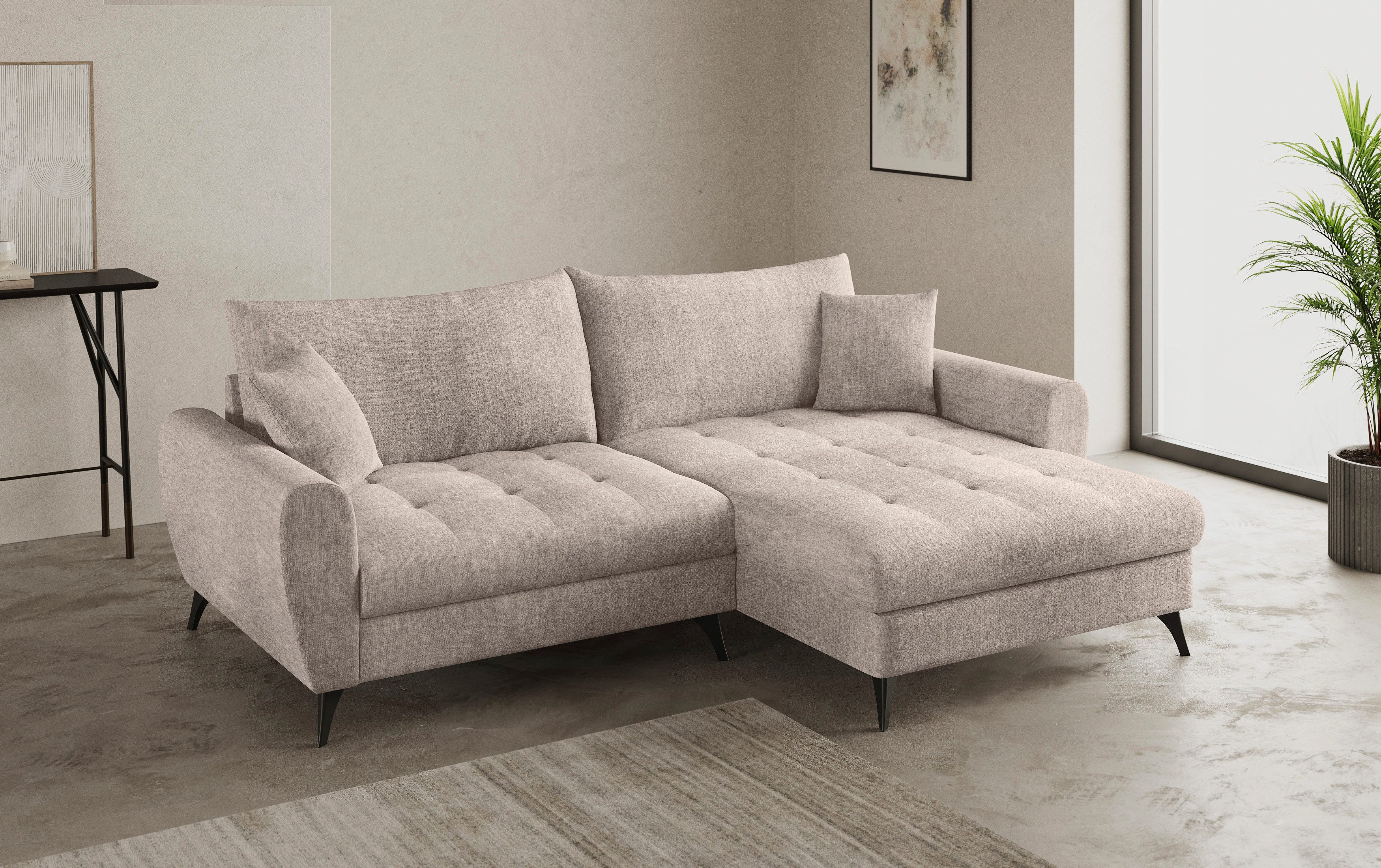 Mr. Couch Hoekbank Blackburn II L-vorm Optioneel met koudschuimvering tot 140 kg belastbaar