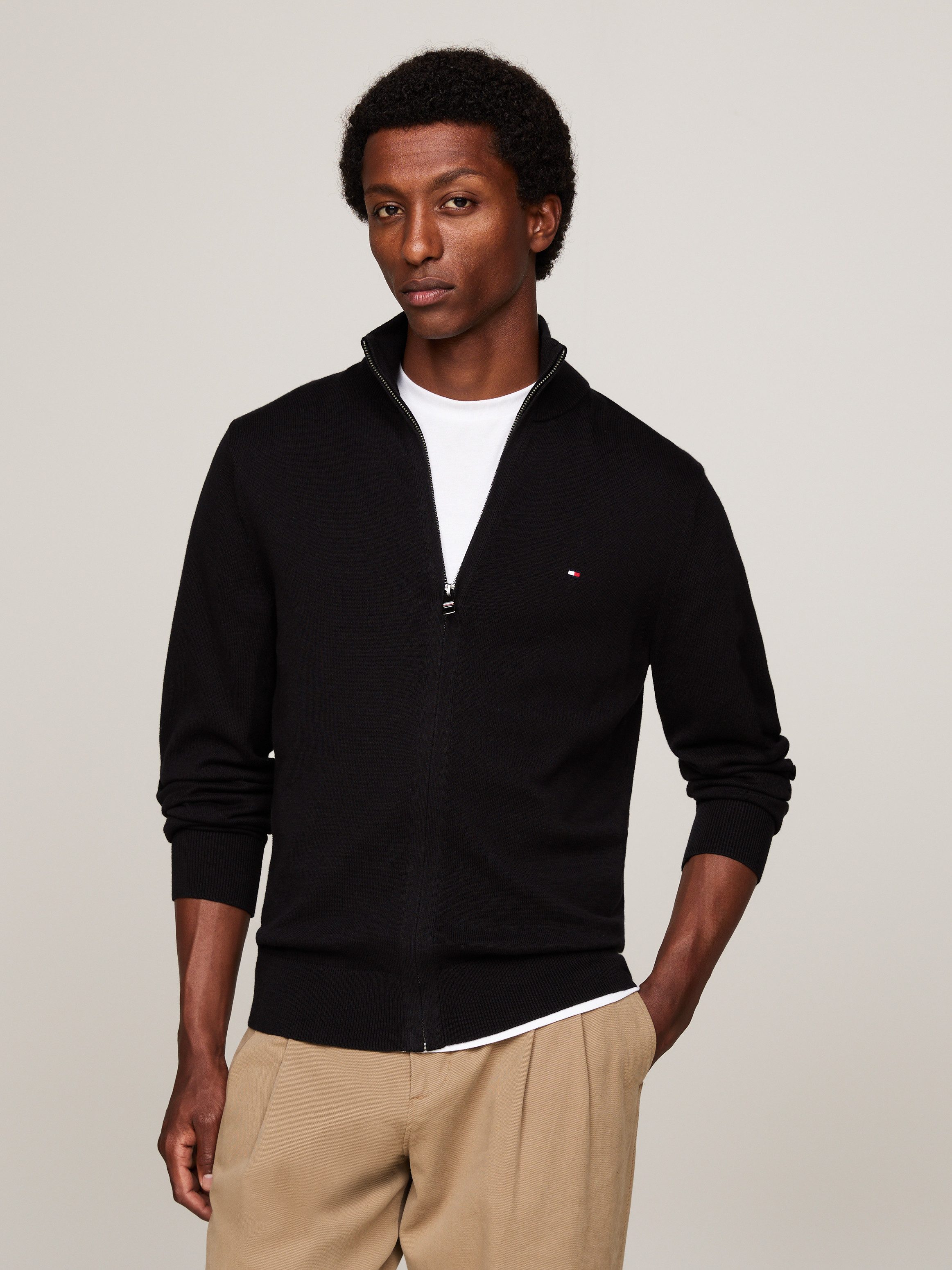 Tommy Hilfiger Cardigan PIMA ORG CTN CASHMERE ZIP THRU