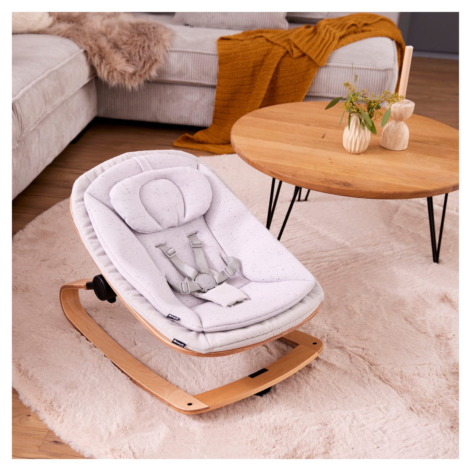Hauck Opzet voor de kinderstoel Eco Bouncer inclusief schommelbasis en alpha-adapter, fsc® - beschermt bossen wereldwijd