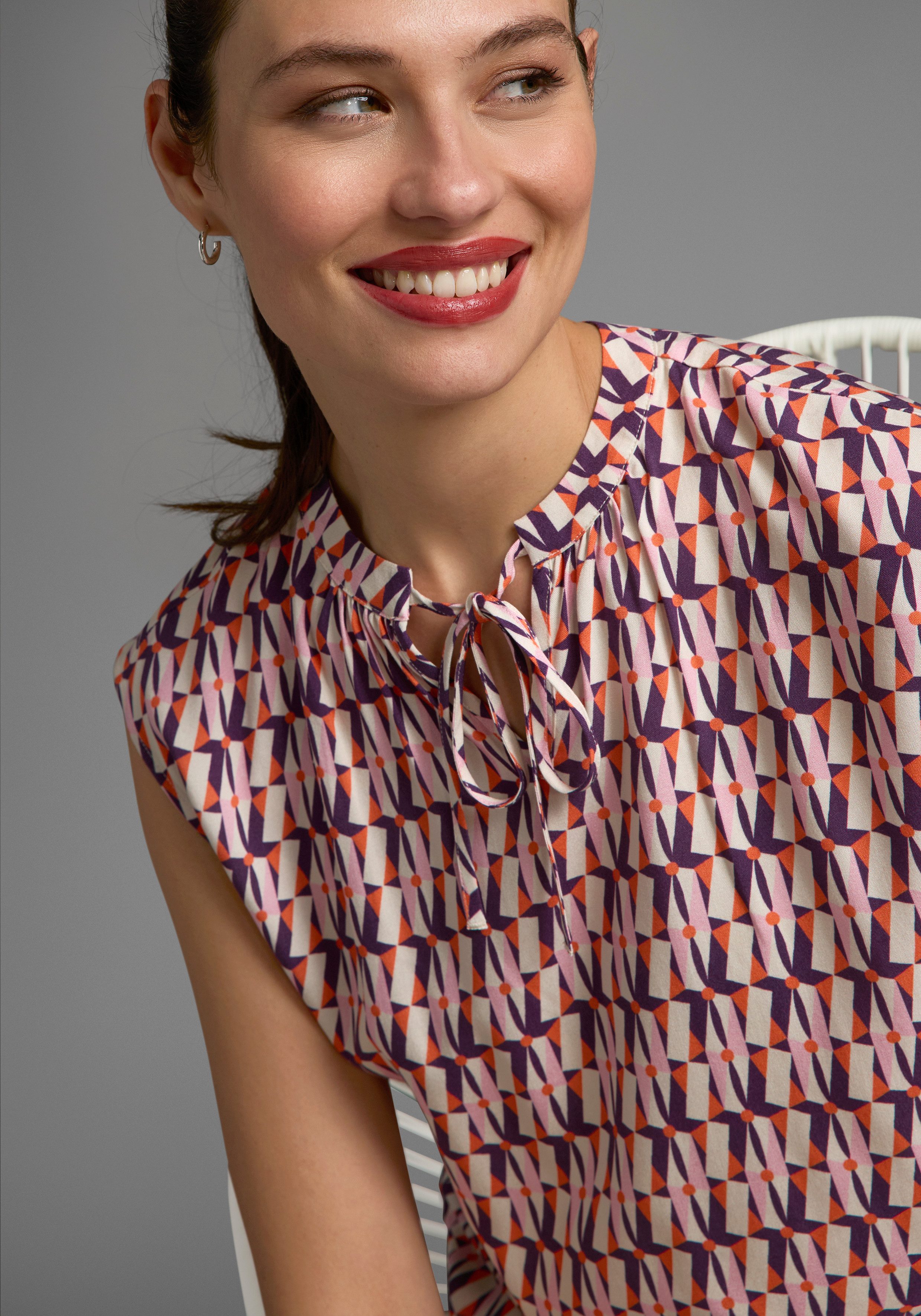 HECHTER PARIS Top met strikdetail