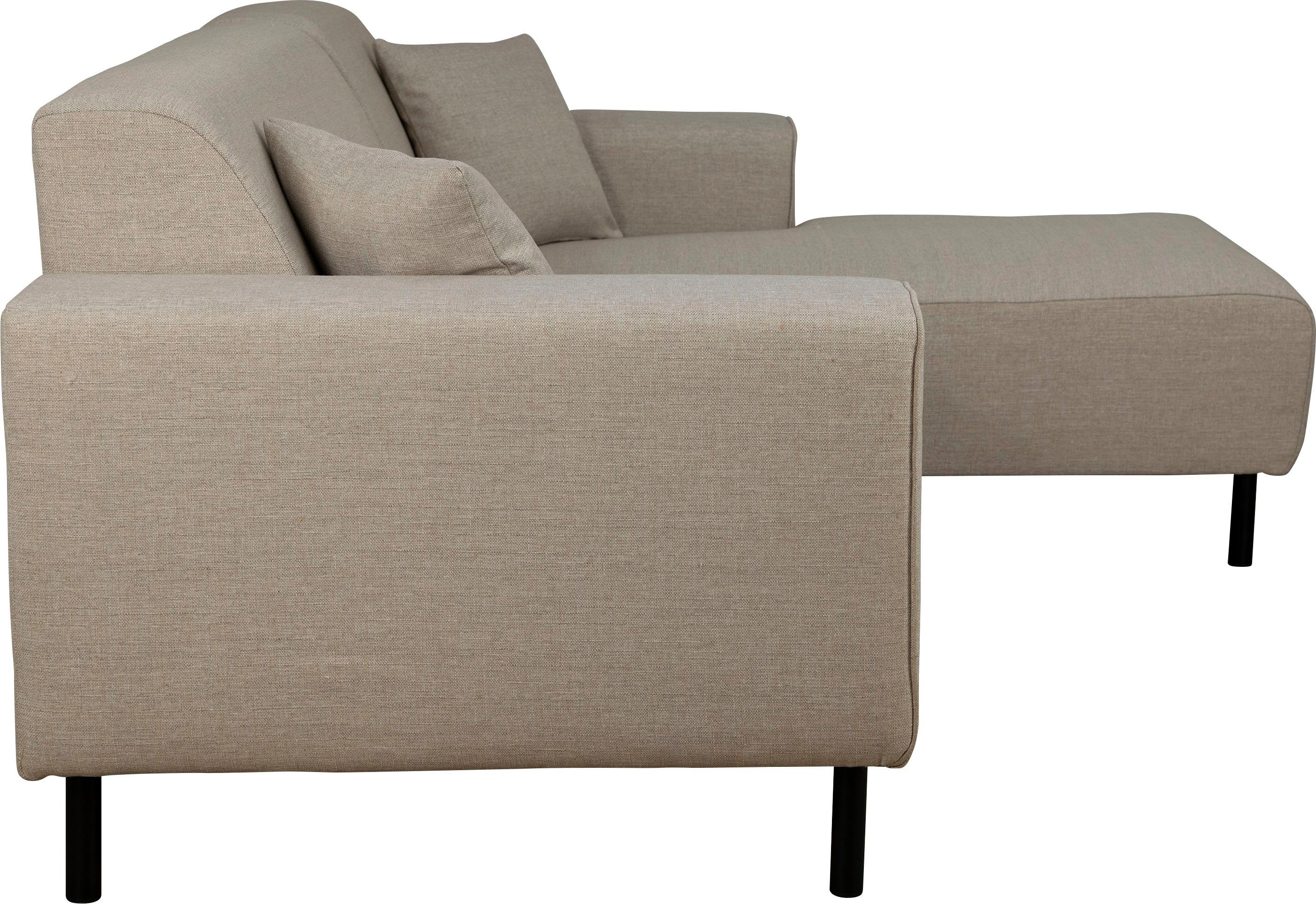Home affaire Hoekbank ARROS L-vorm met golfondersteuning, afmetingen B/D/H: 235/163/81 cm incl. sierkussens, met recamiere rechts/links bestelbaar, ook in cord