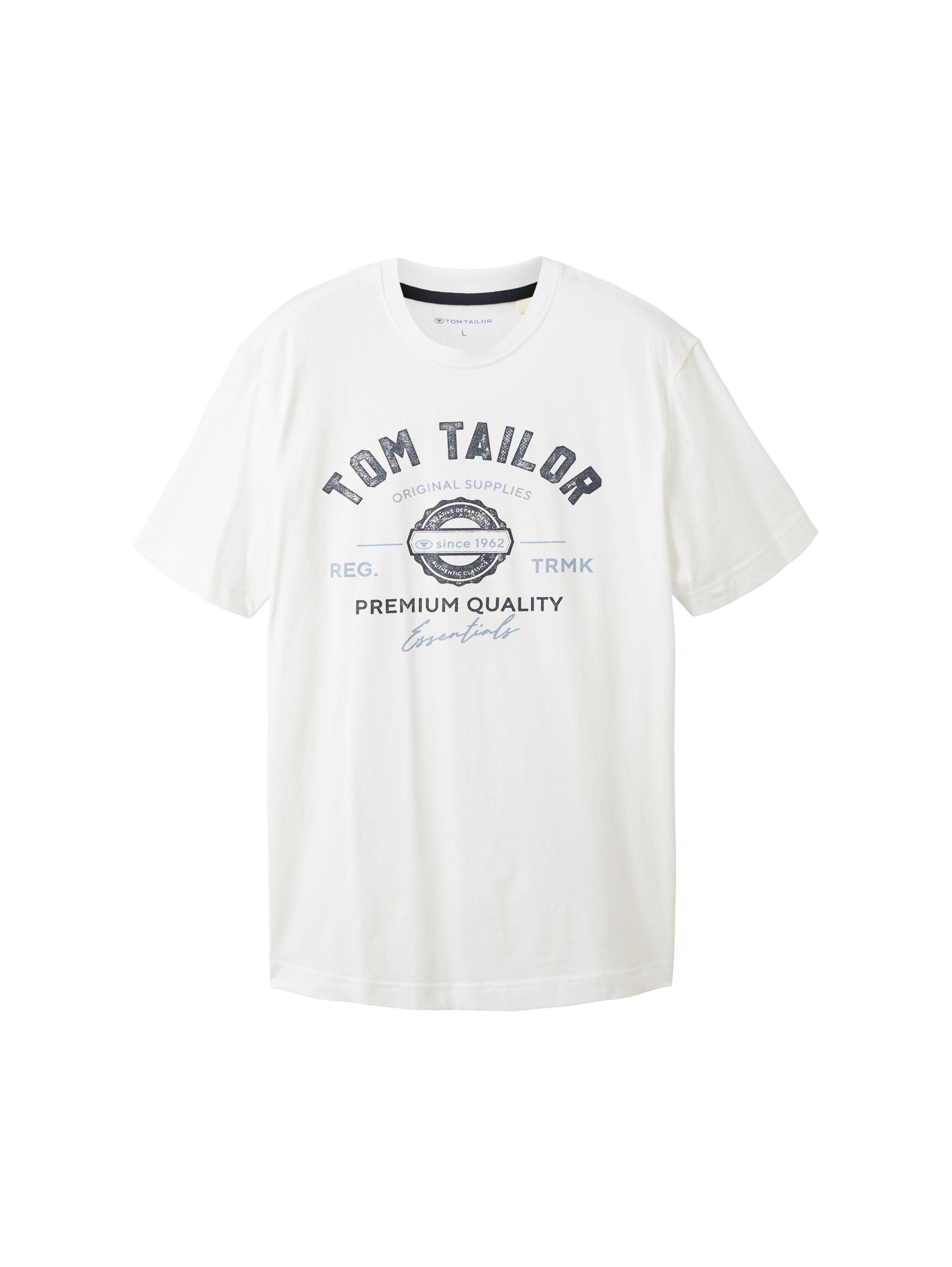 Tom Tailor T-shirt met grote logo-frontprint
