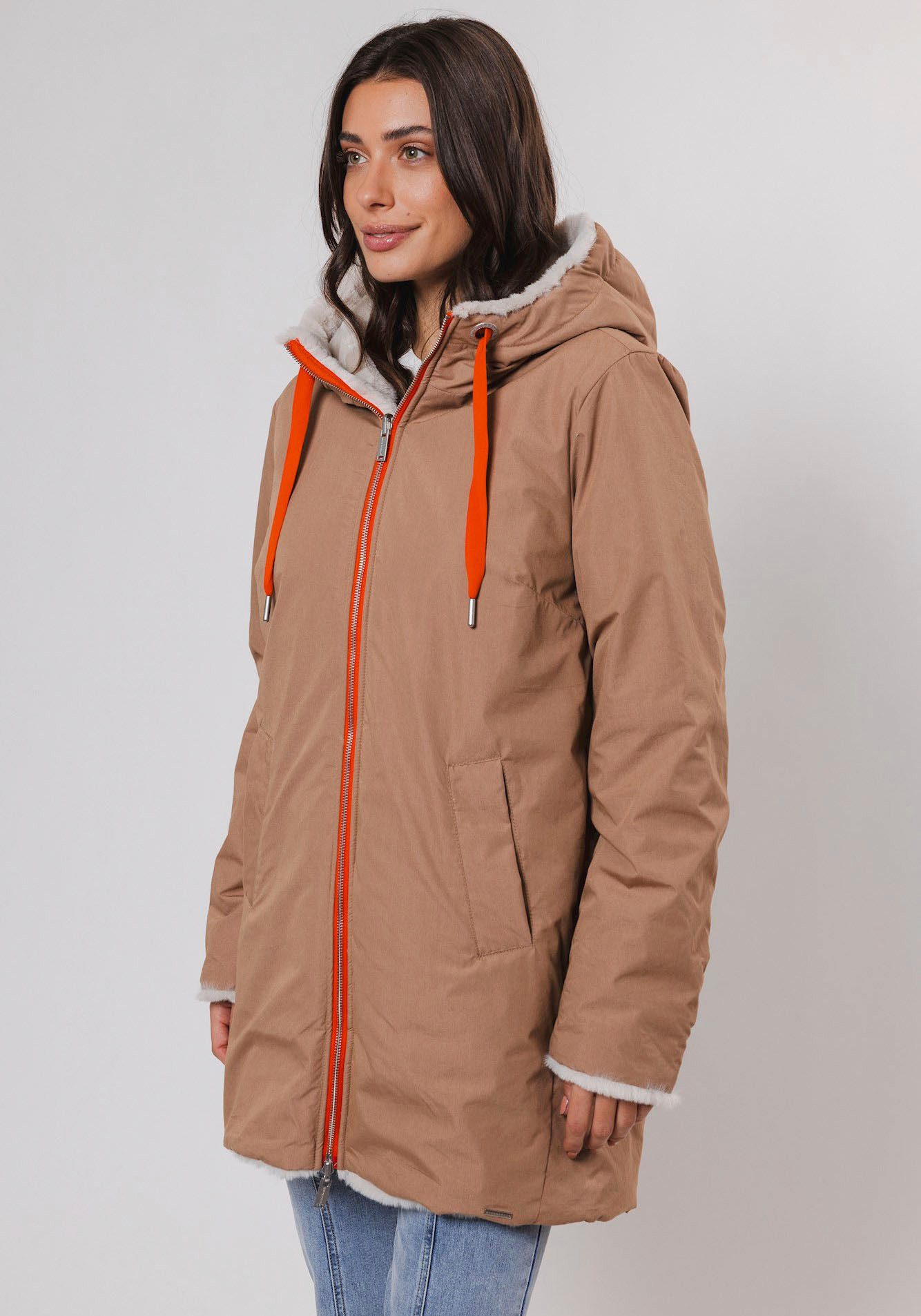 Rino & Pelle Parka met contrastkleurige details
