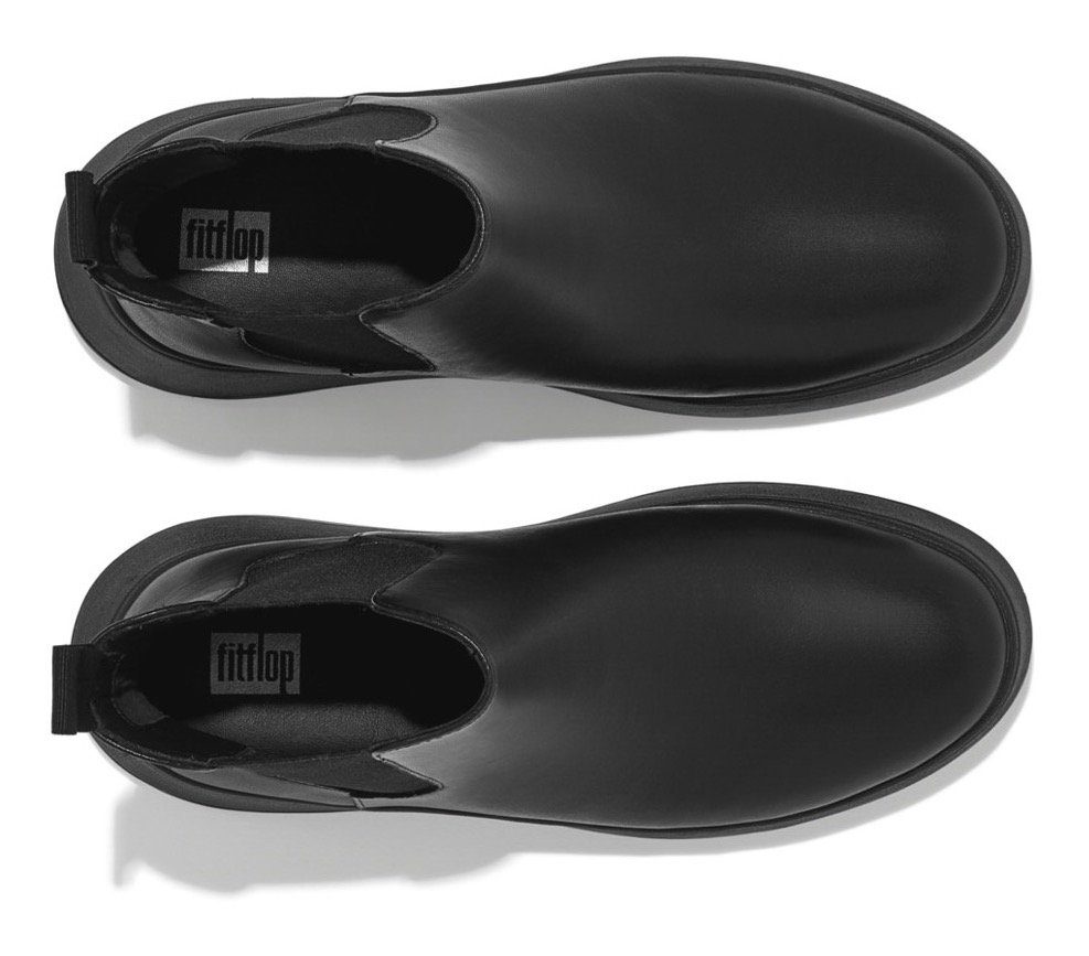 Fitflop Chelsea-boots F-MODE Plateaulaarsjes, instaplaars met stretchelement voor instappen