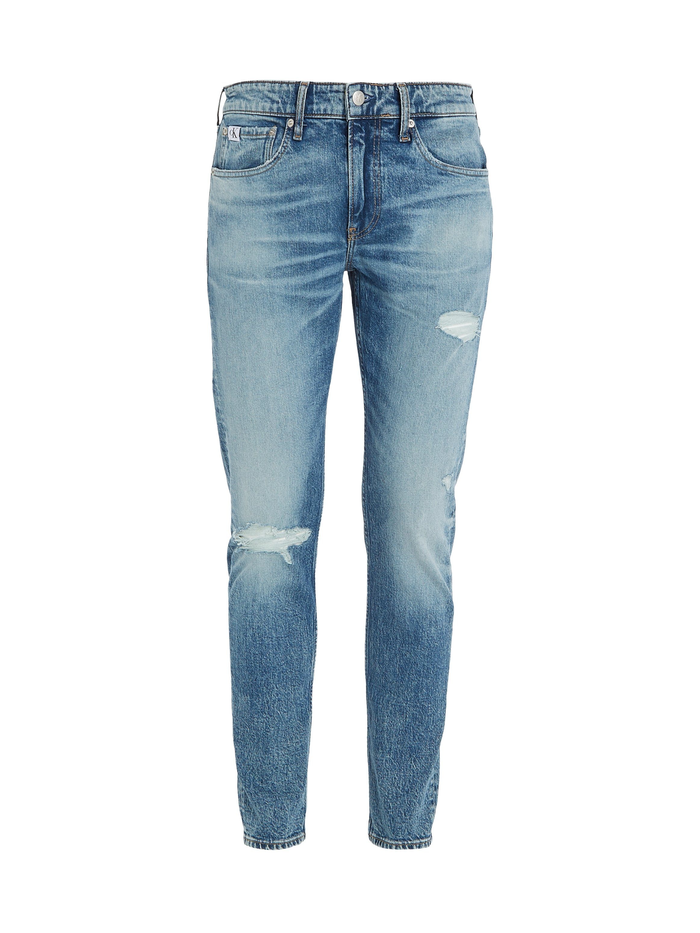 Calvin Klein Tapered jeans SLIM TAPER met leren badge