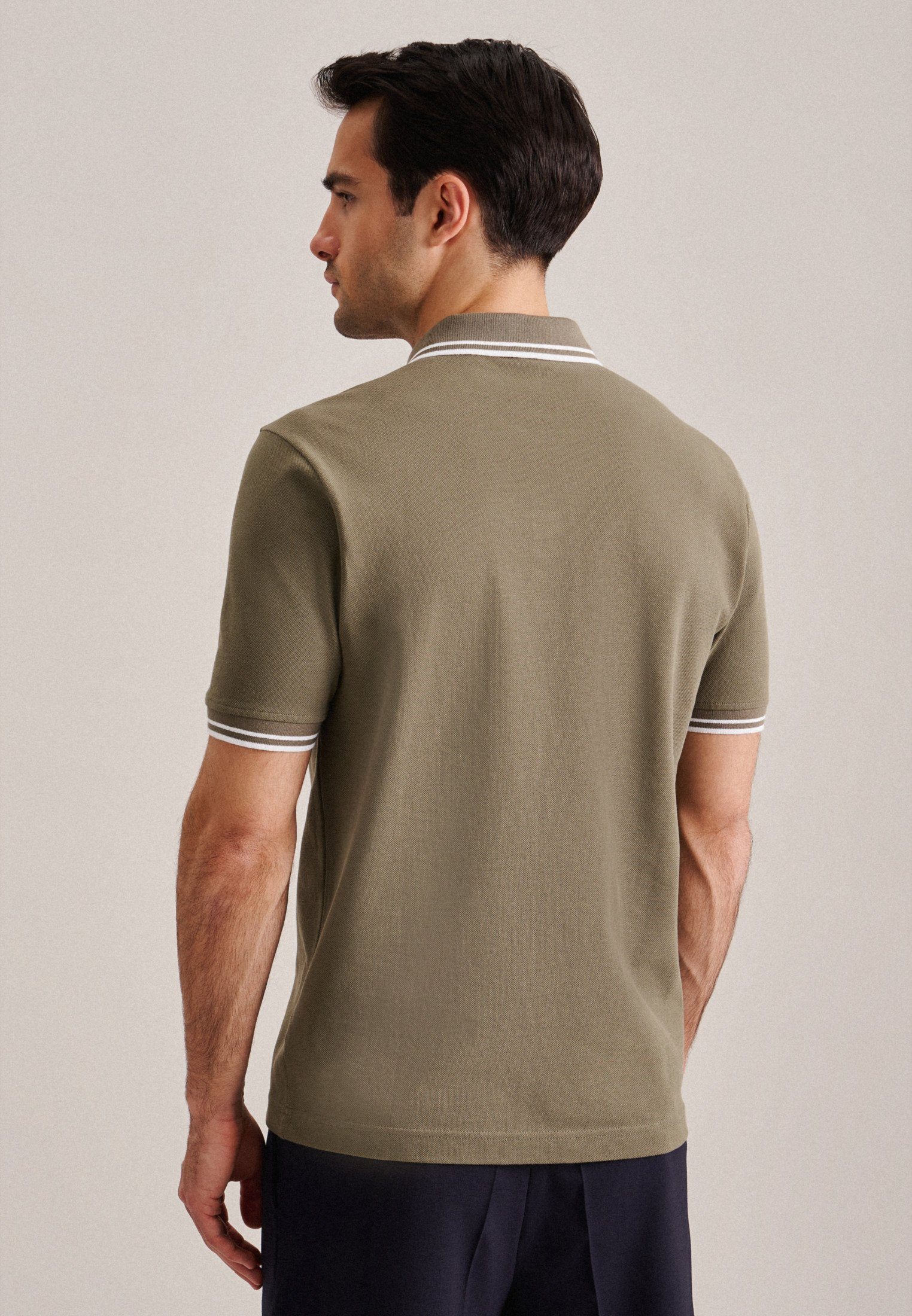 seidensticker Poloshirt Regular Korte mouwen kraag uni