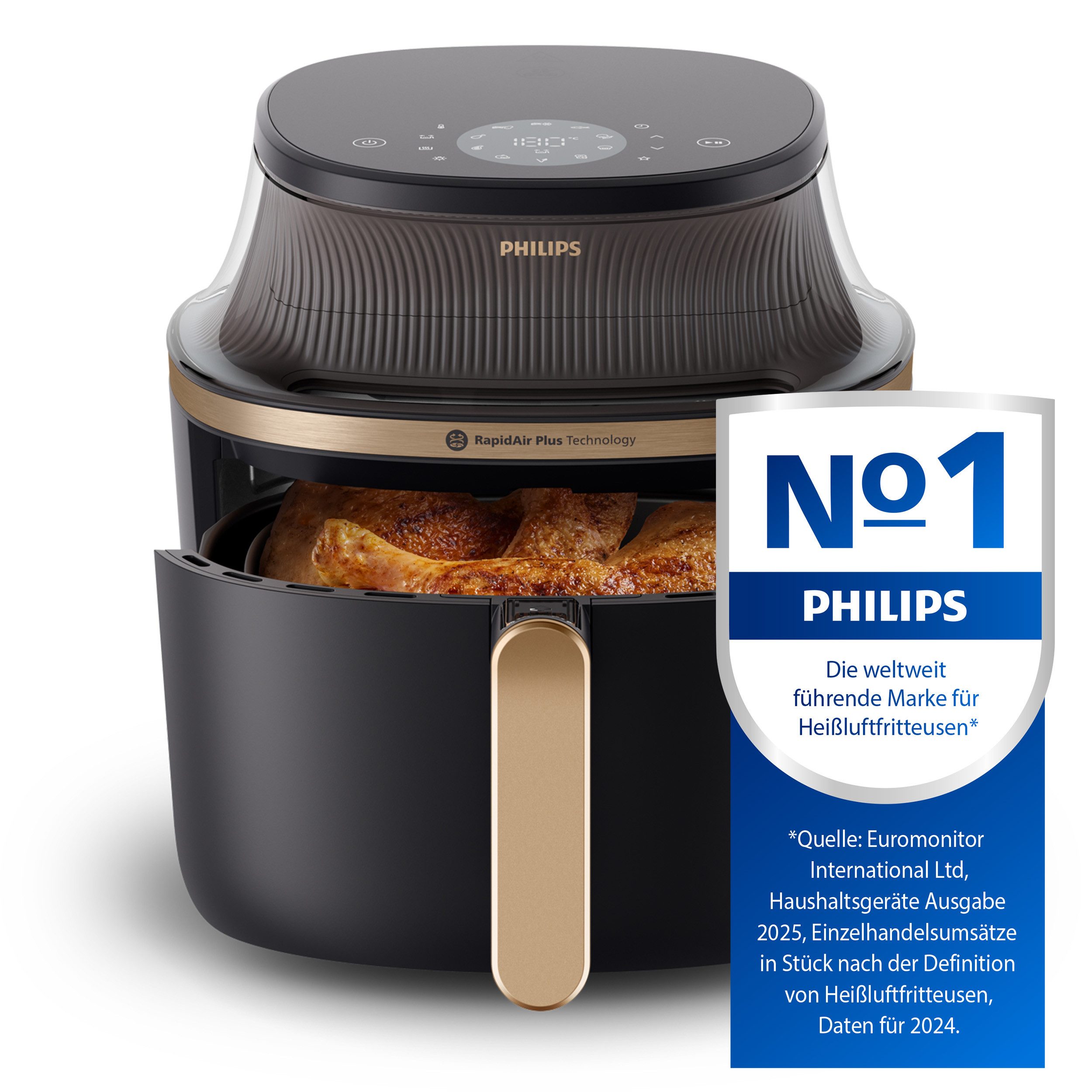 Philips Airfryer 3000 NA332/00, mit 6.2L, Sichtfenster