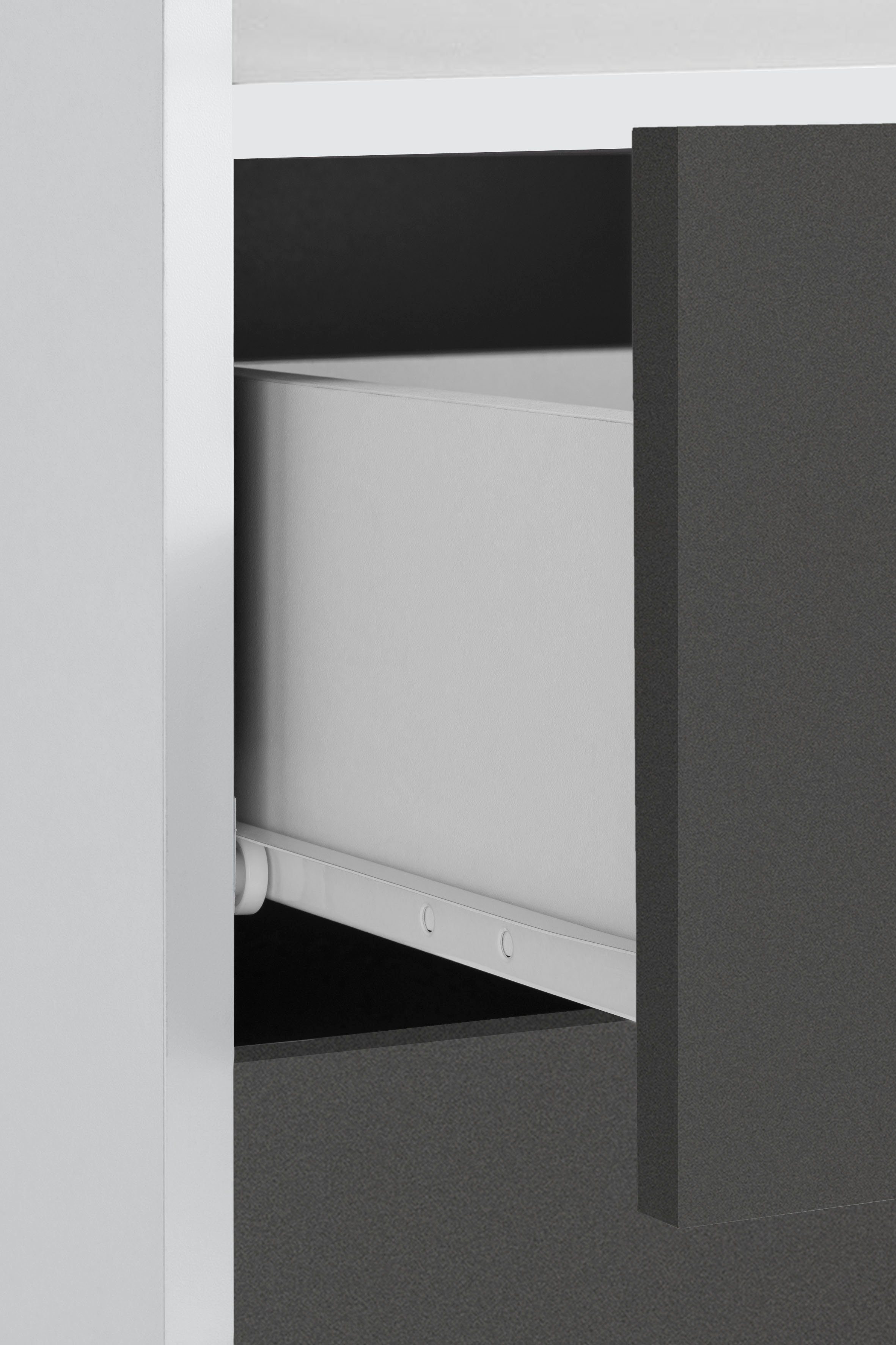 welltime Halfhoge kast Stian met 2 planken achter de deurenset, breedte 60 cm, hoogte 120,5 cm