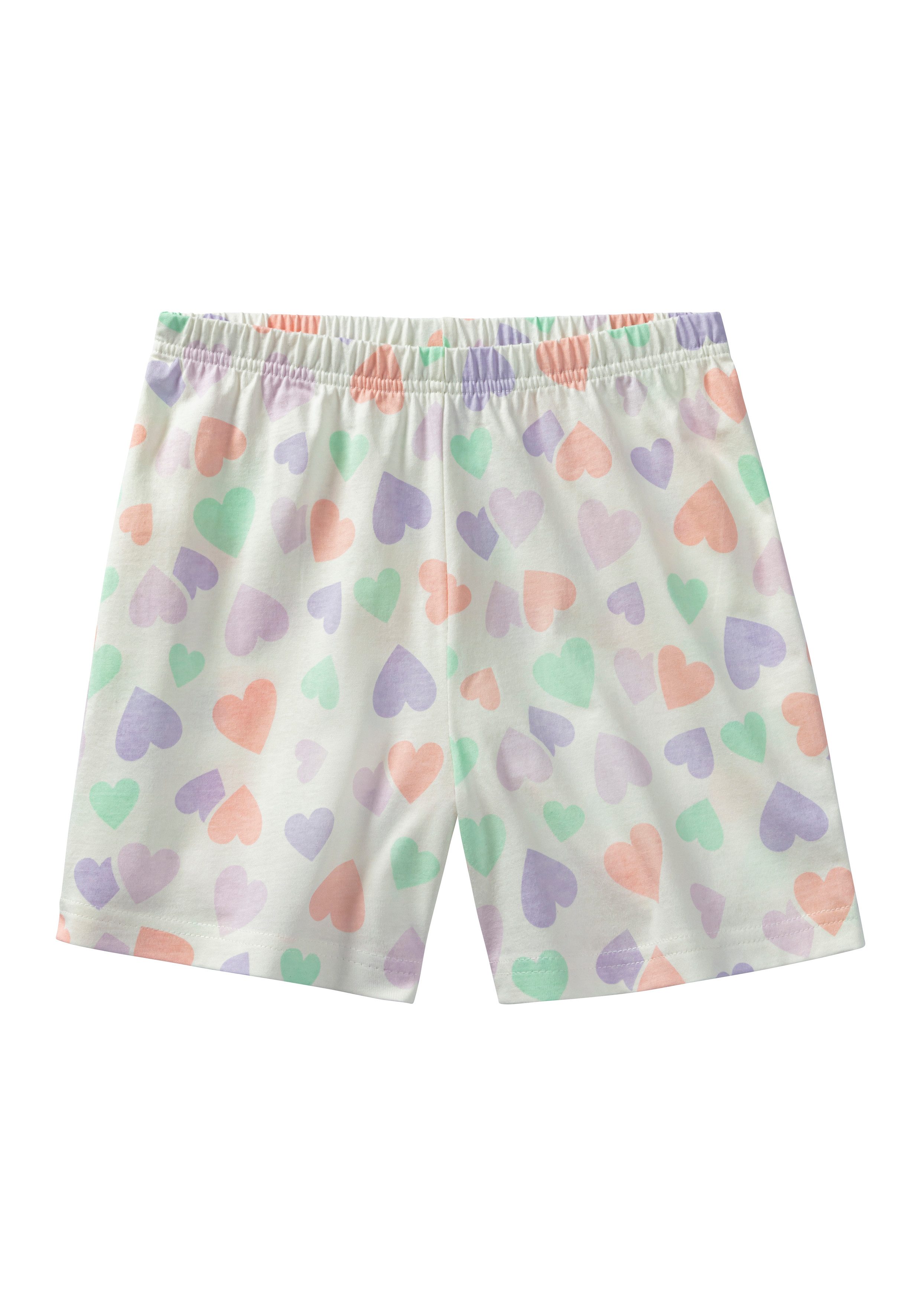 Petite fleur Pyjama Pyjama met broek in hartjes allover print (2-delig, 1 stuk)