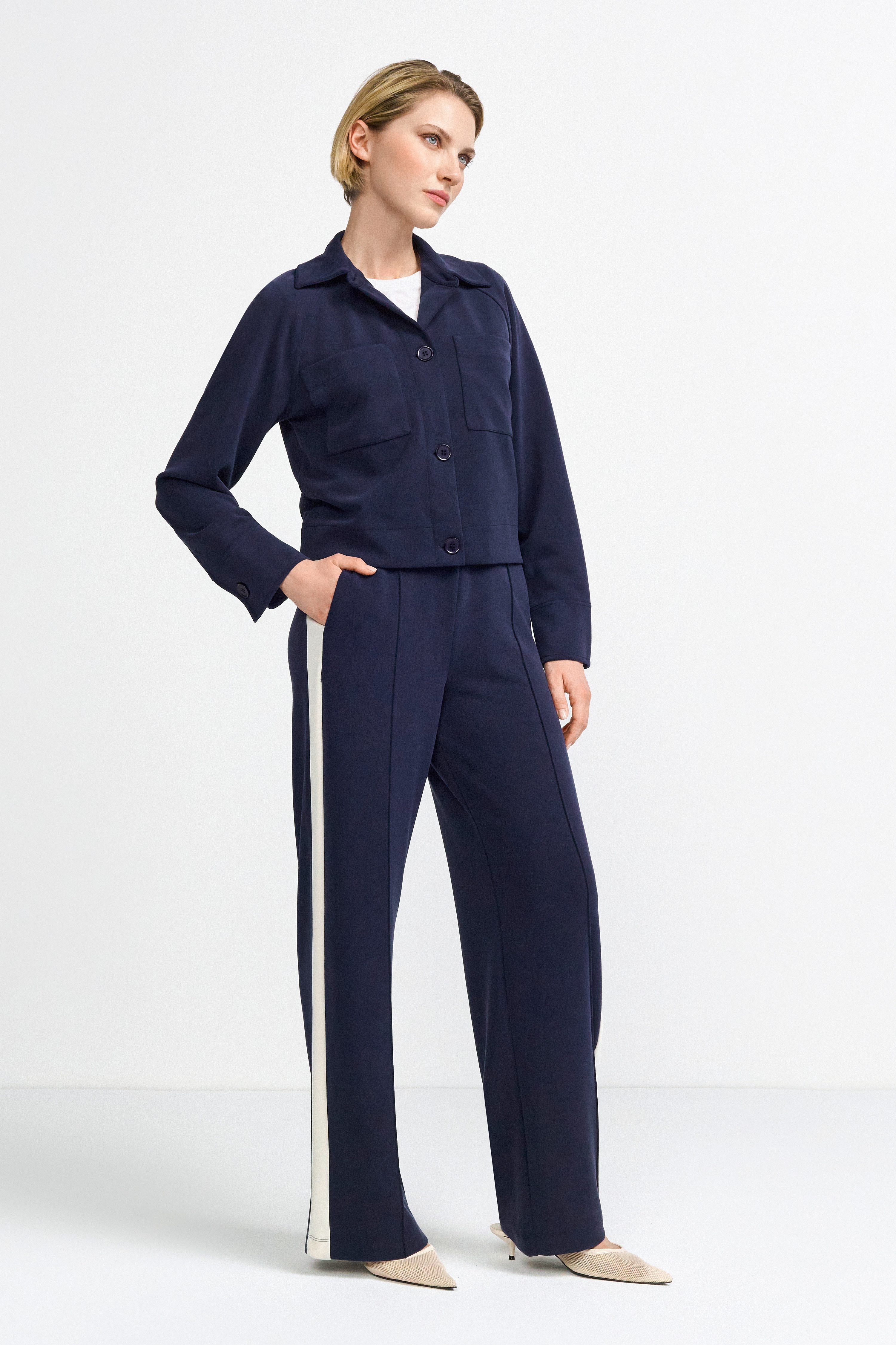 Rich & Royal Pantalon met vouw Met elastische taille