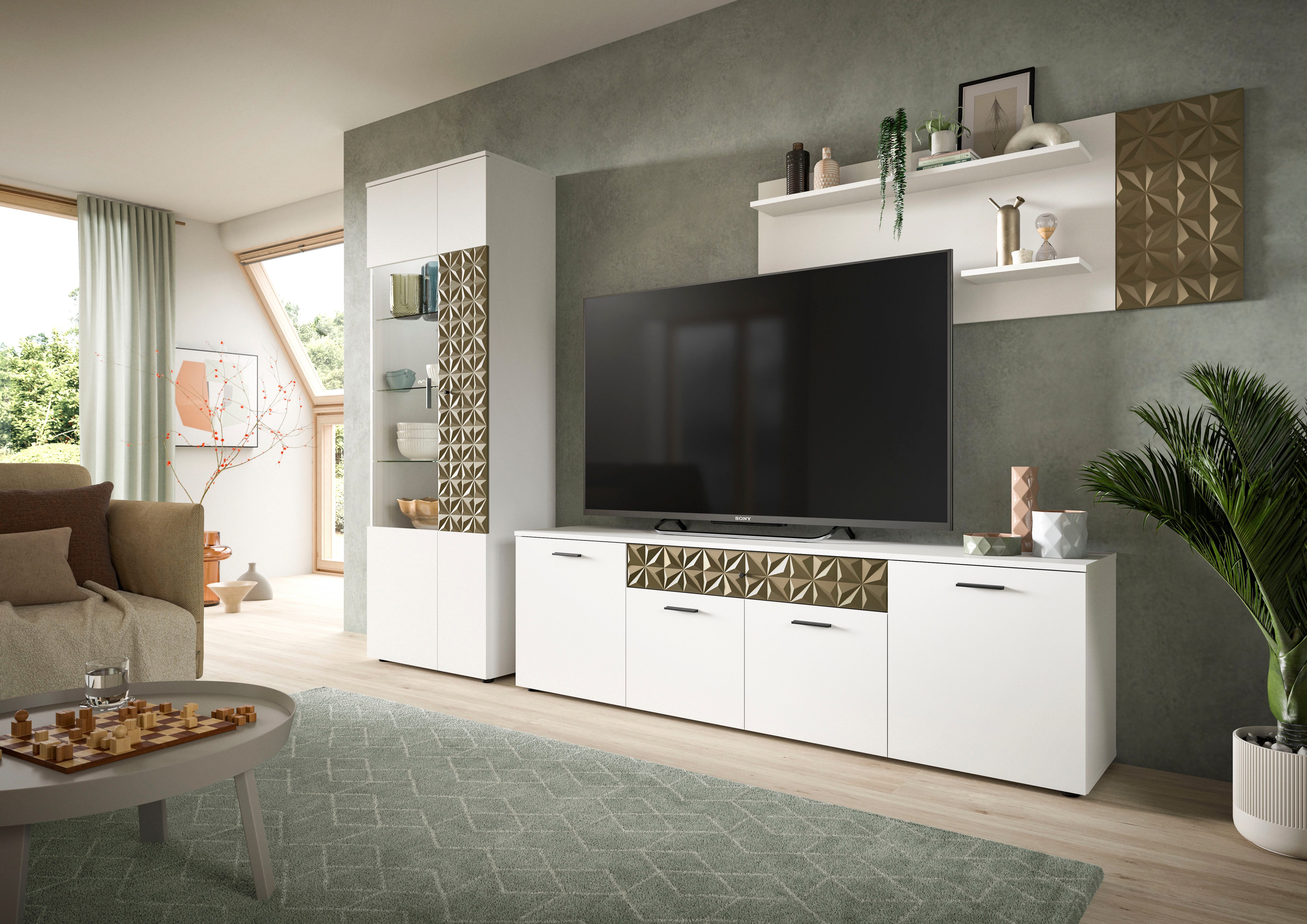 INOSIGN Wandrek Vicenza, breedte 140 cm, ornamentafwerking, 2 legplanken