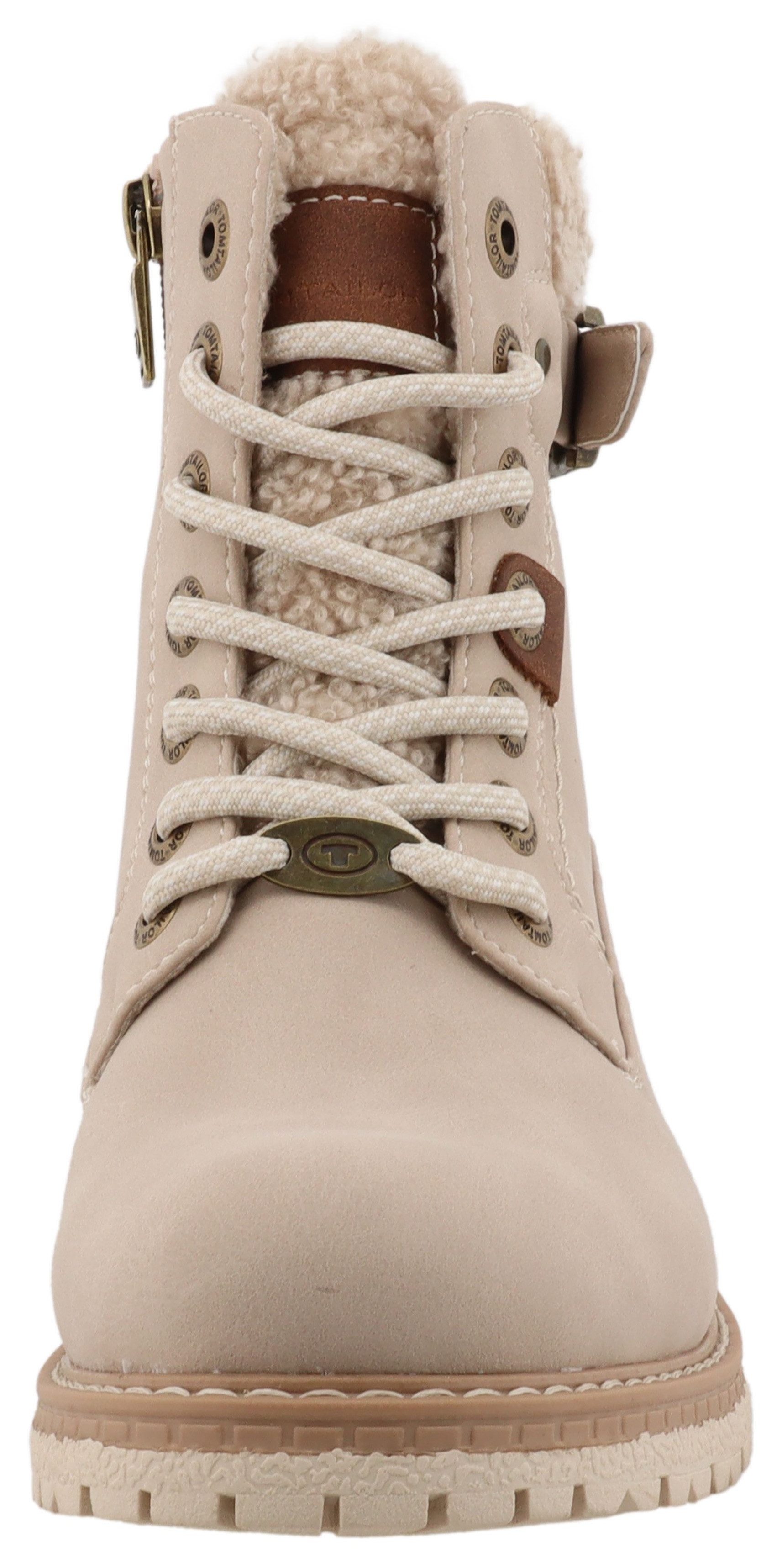 Tom Tailor Winterlaarzen Werkschoenen, hiking boot met blokhak