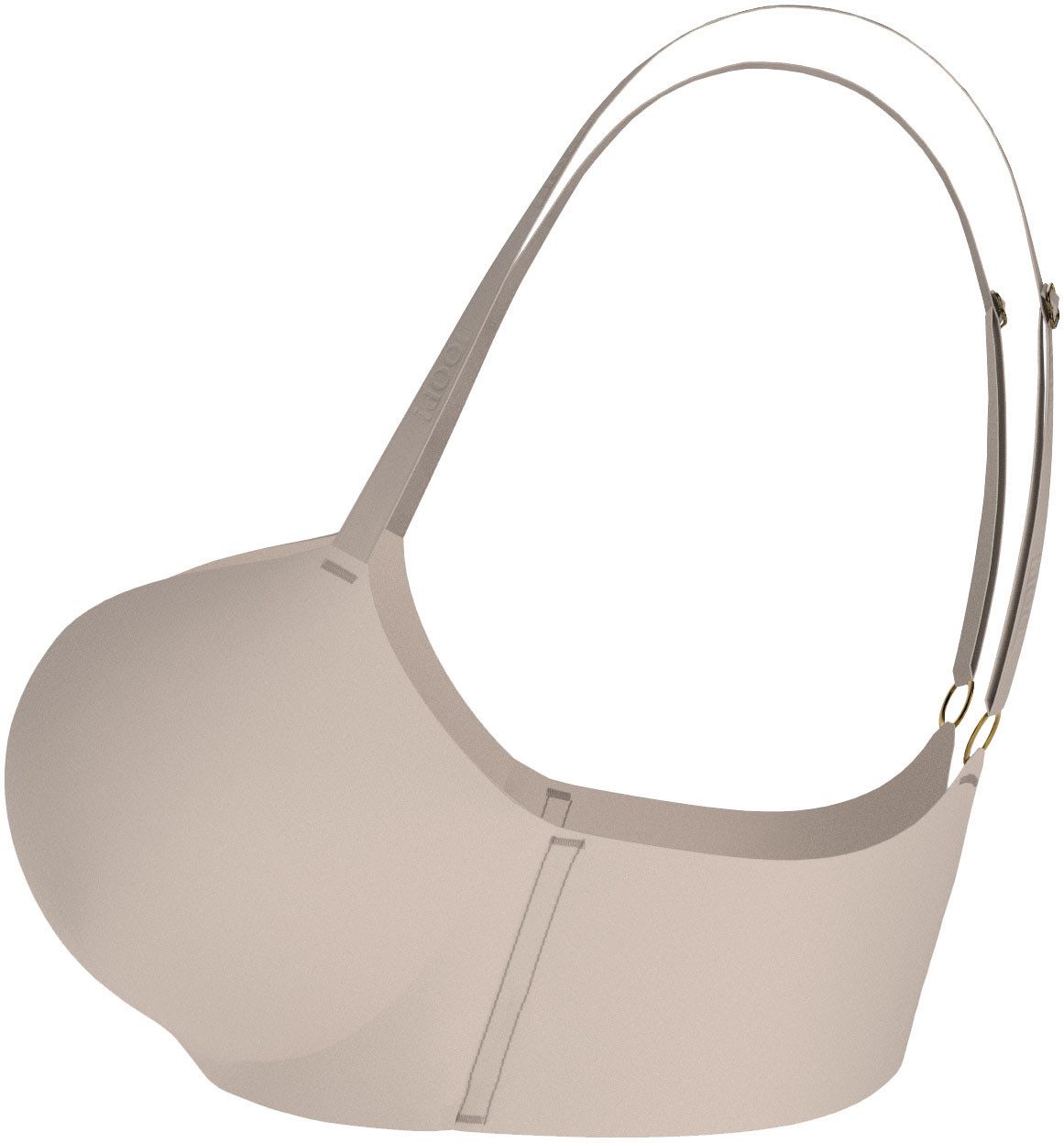 JOOP! Beugelloze-bh Sensation met edel metalen logo op de middenstijl
