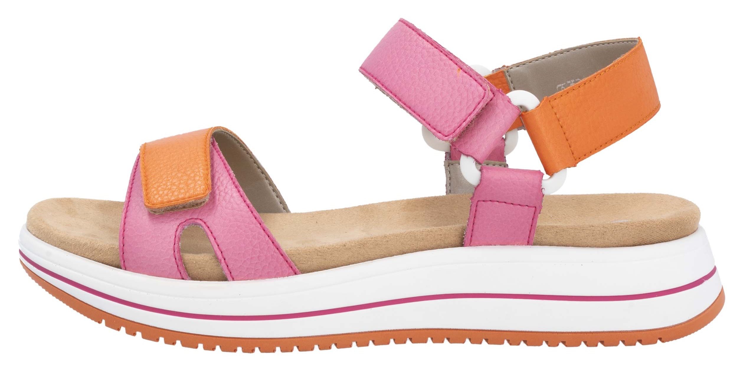 Remonte Sandalen Elisabeth Hurley-Collection , sleehak, klittenbandschoen, sandaal met plateauschoen