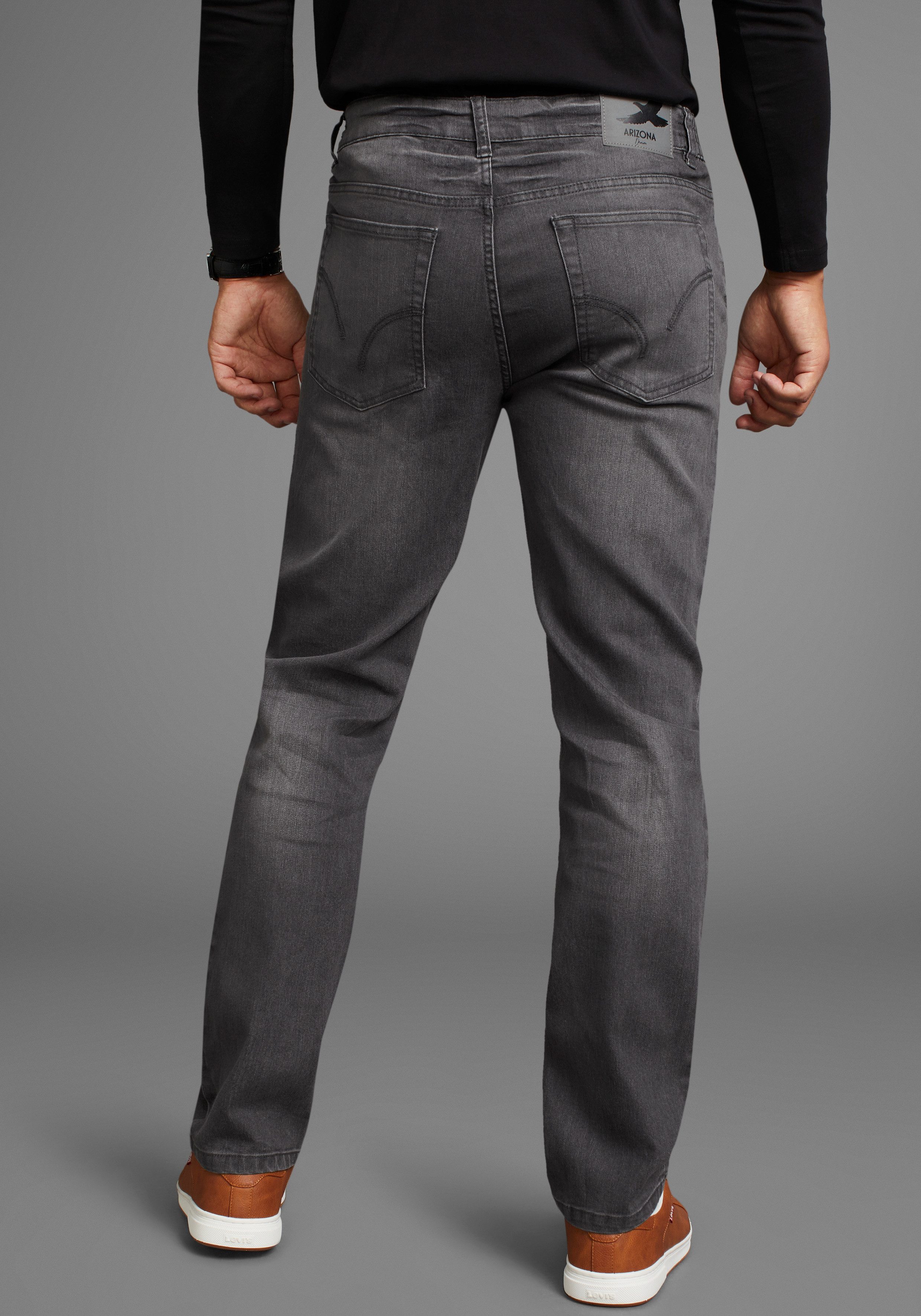 Arizona Jeans met elastische band Paul elastische tailleband, comfort-fit, rechte pijpsnit