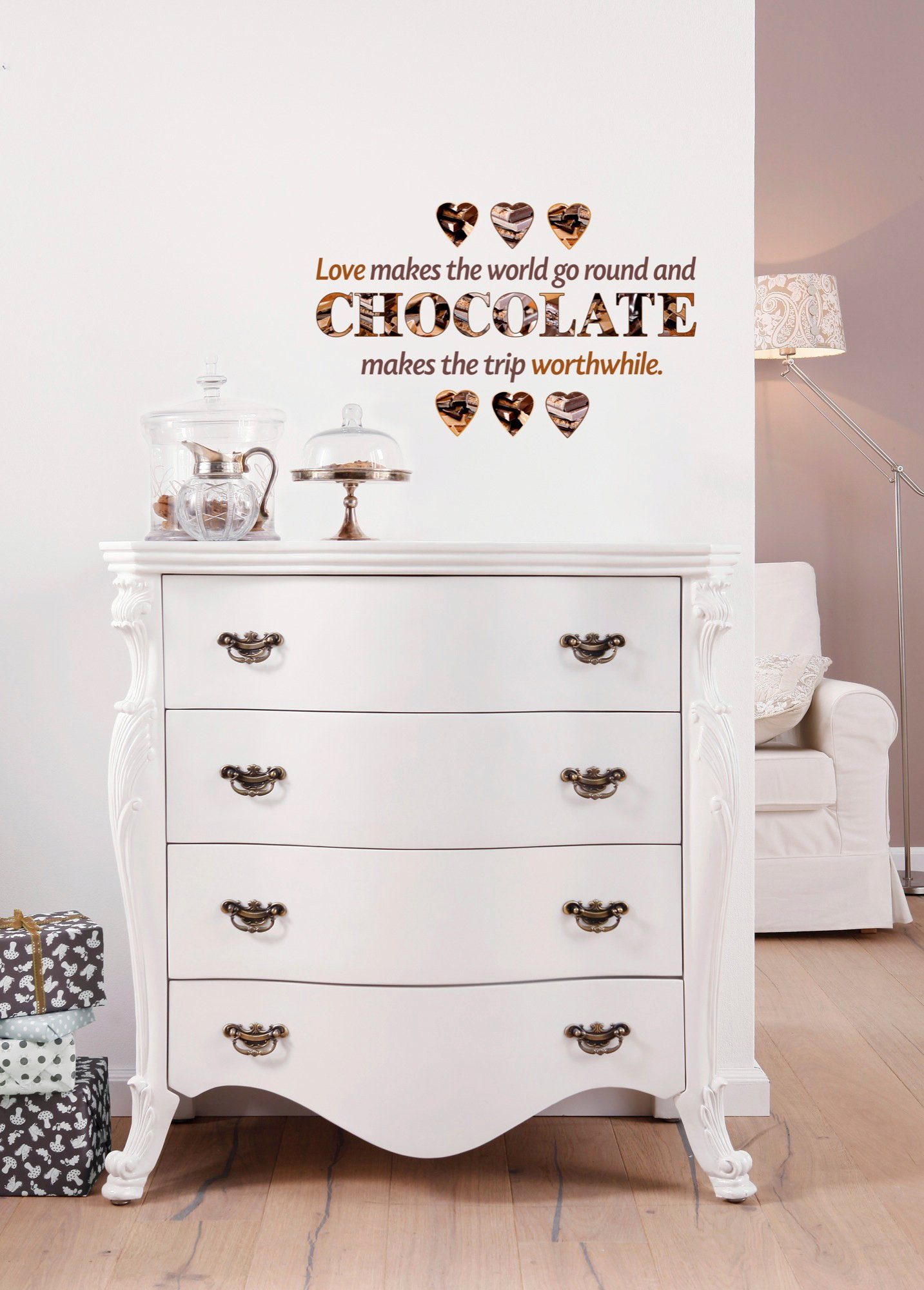 Komar Wandfolie Chocolate - afm. 50 x 70 cm (set, 9-delig)