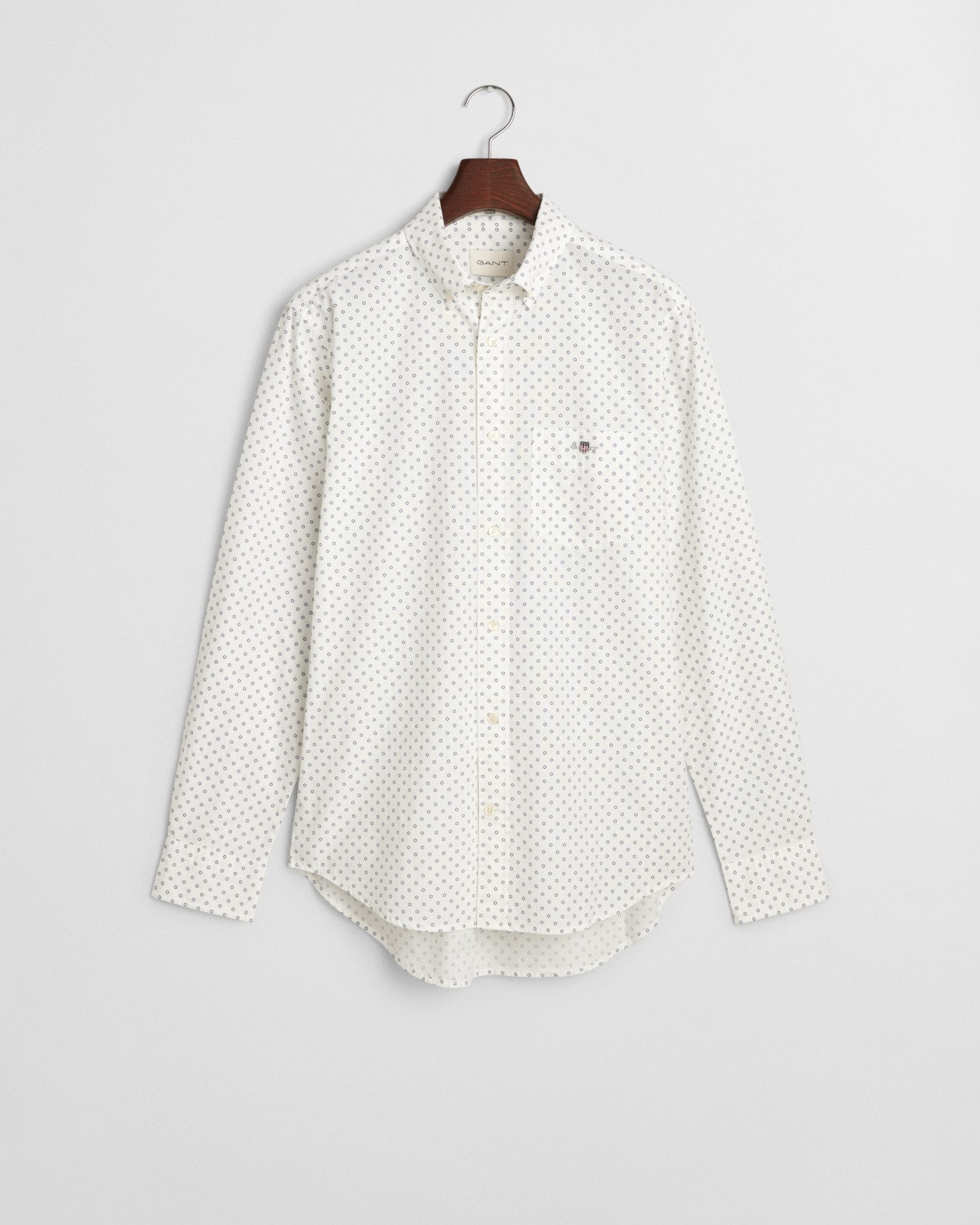 Gant Overhemd met lange mouwen REG MICRO PRINT SHIRT heren overhemden maat 4XL wit