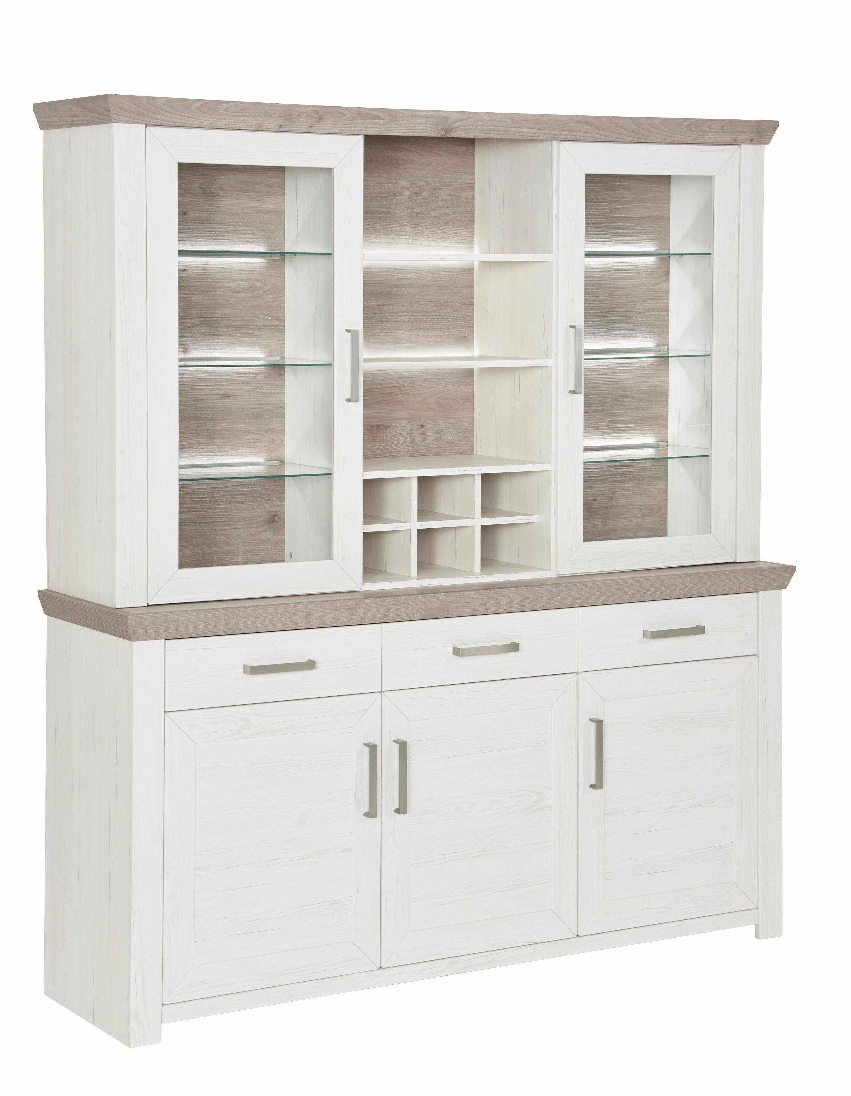 set one by Musterring Kastenset York met glazen deuren, optioneel met verlichting, 3 kleuren, breedte 184 cm (2 stuks)