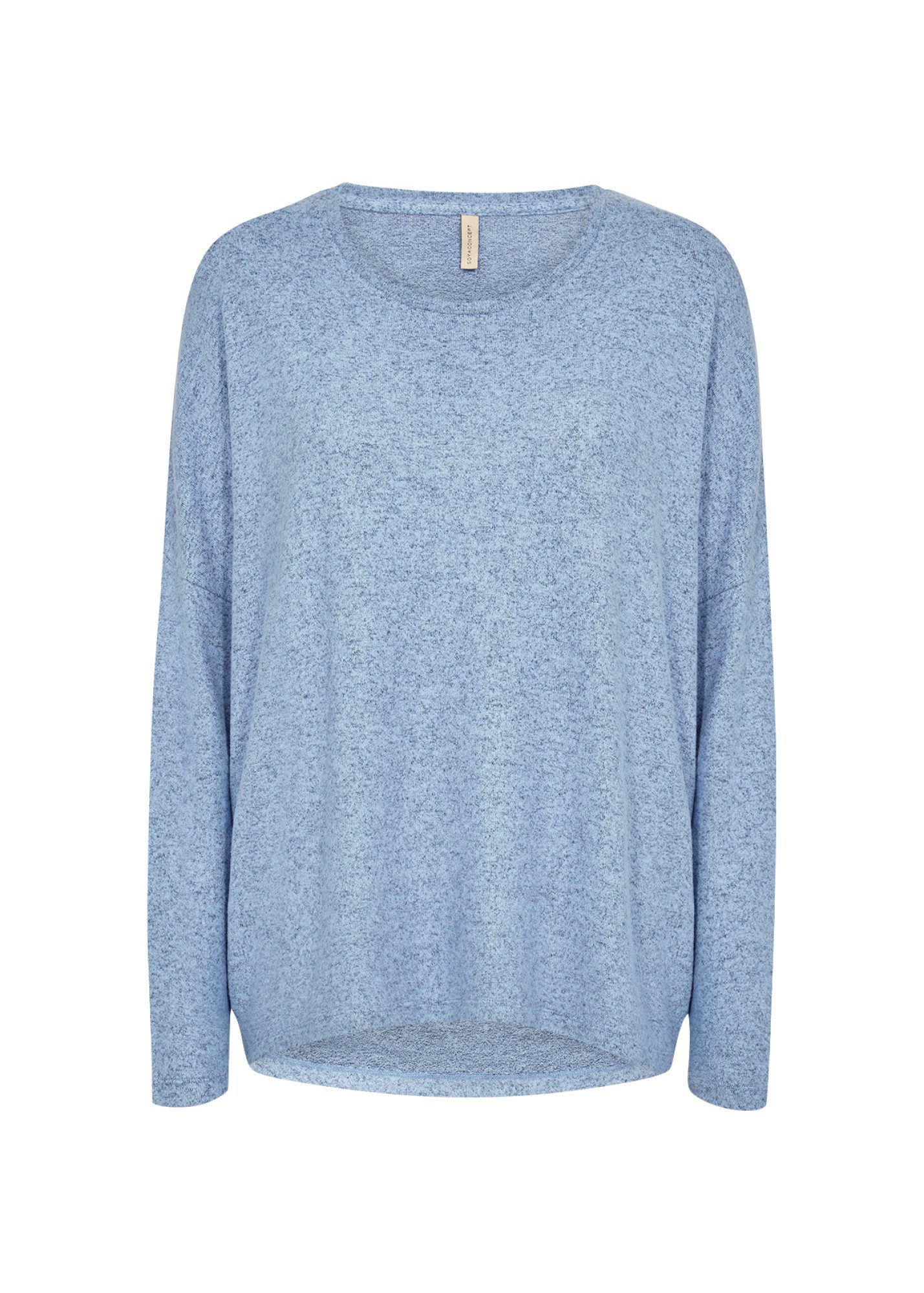 soyaconcept Shirt met ronde hals SC-BIARA 1 comfortabele trui, elastische viscosekwaliteit in gemêleerde uitstraling