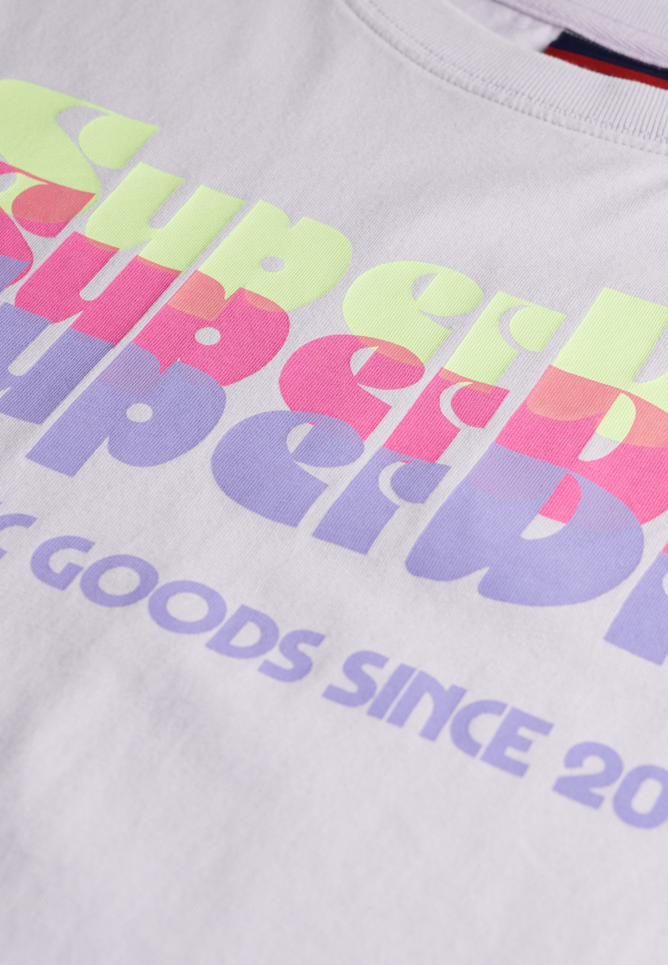 Superdry Shirt met ronde hals SU-NEON RAINBOW OVERSIZED TEE