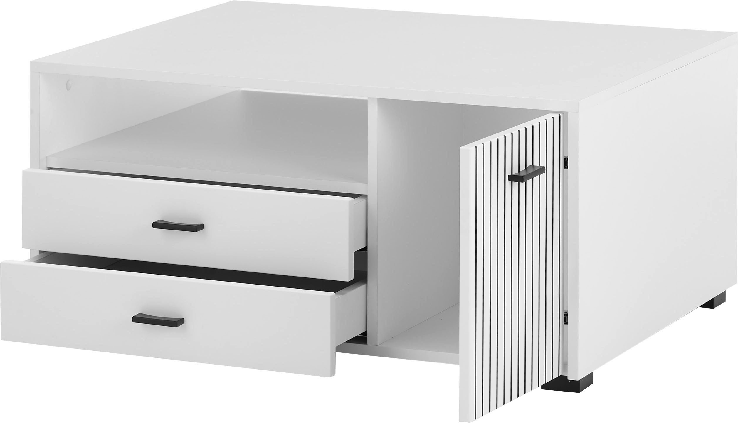 INOSIGN Salontafel Hudson in moderne trendkleur, handgrepen van metaal (zwart), breedte 90 cm
